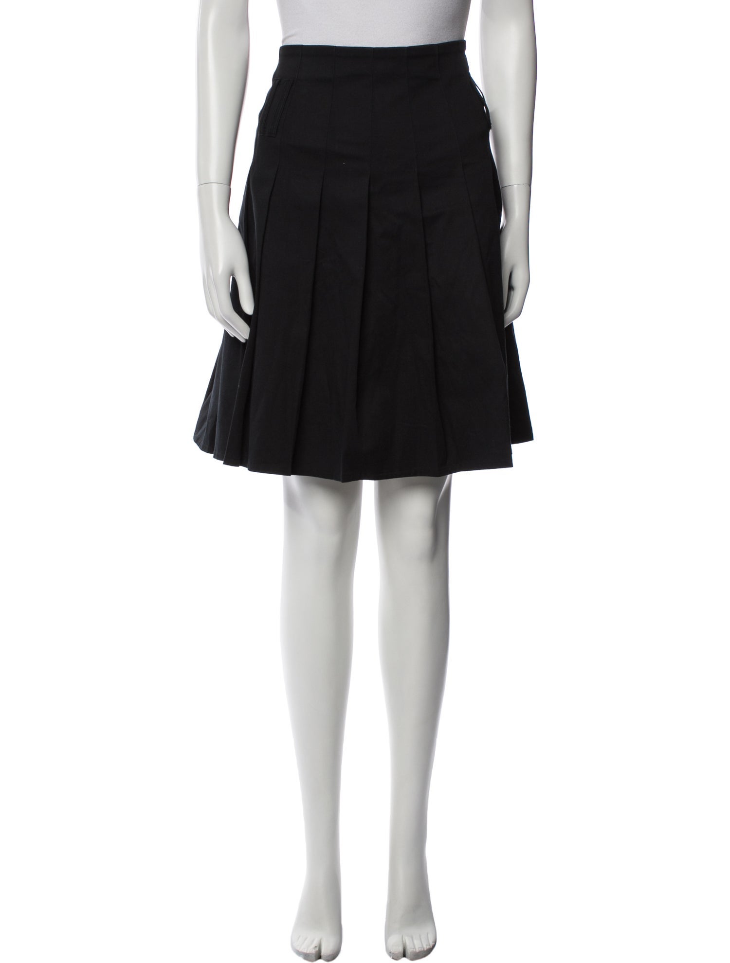 Burberry London Pleated Accents Knee-Length Skirt