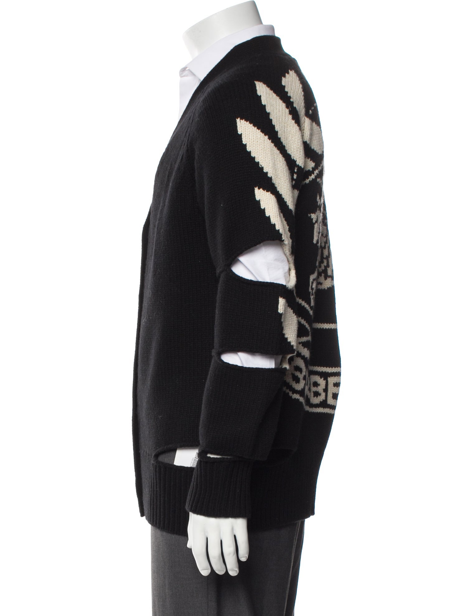 Burberry Merino Wool V-Neck Cardigan