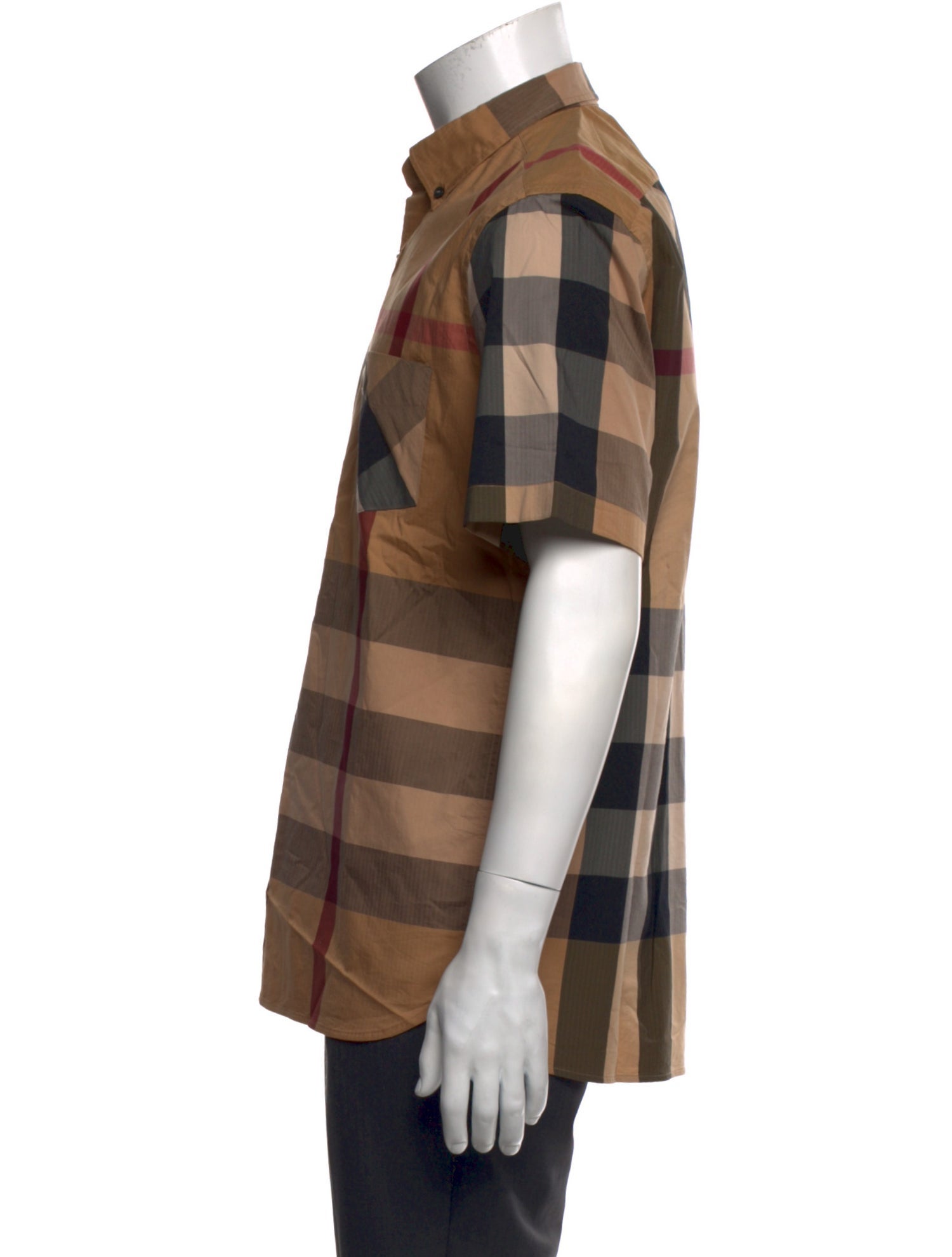 Burberry Plaid Print Short Sleeve Shirt