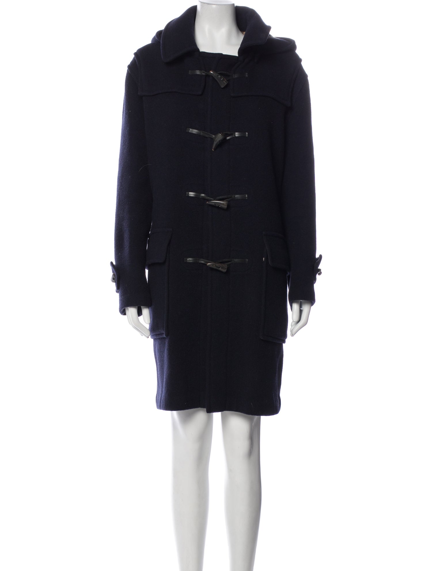 Burberry London Wool Faux Fur Coat
