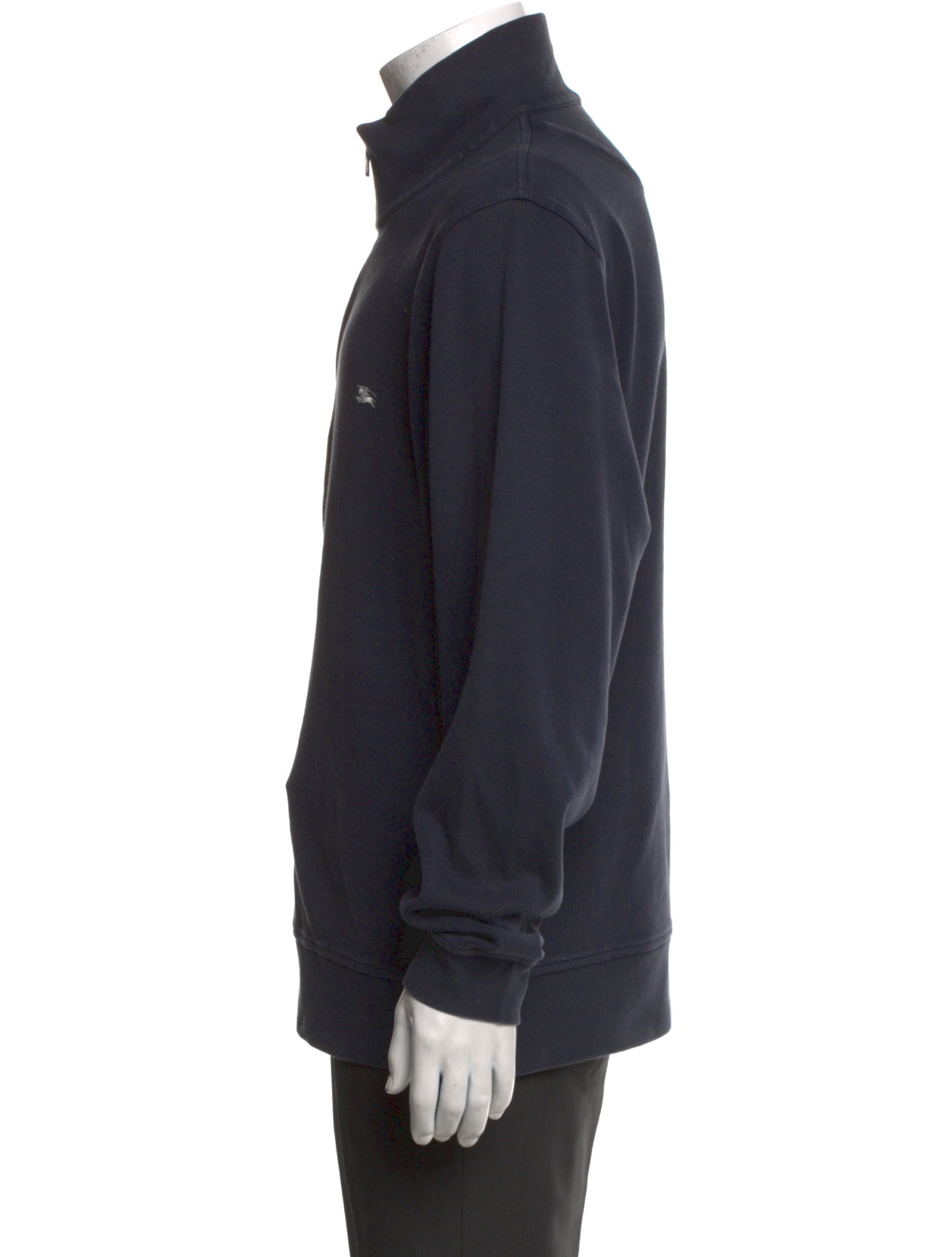 Burberry London Nova Check Pattern Mock Neck Sweatshirt