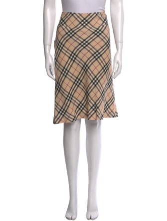 Burberry London Linen Knee-Length Skirt