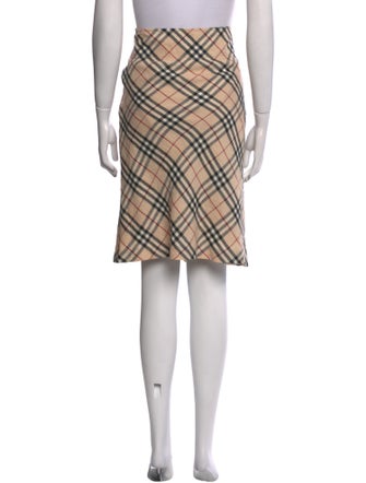 Burberry London Linen Knee-Length Skirt