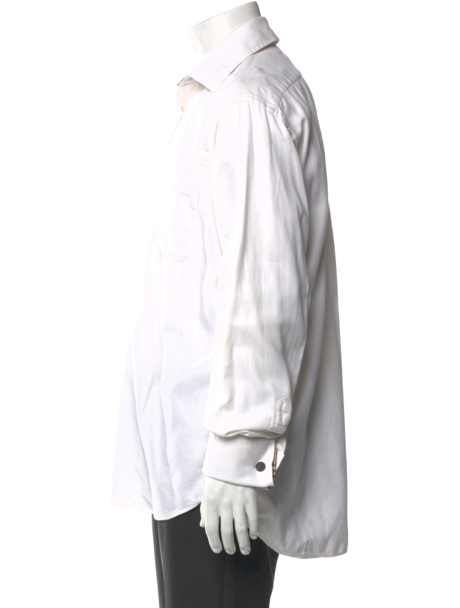 Burberry London Exploded Check Pattern Long Sleeve Dress Shirt