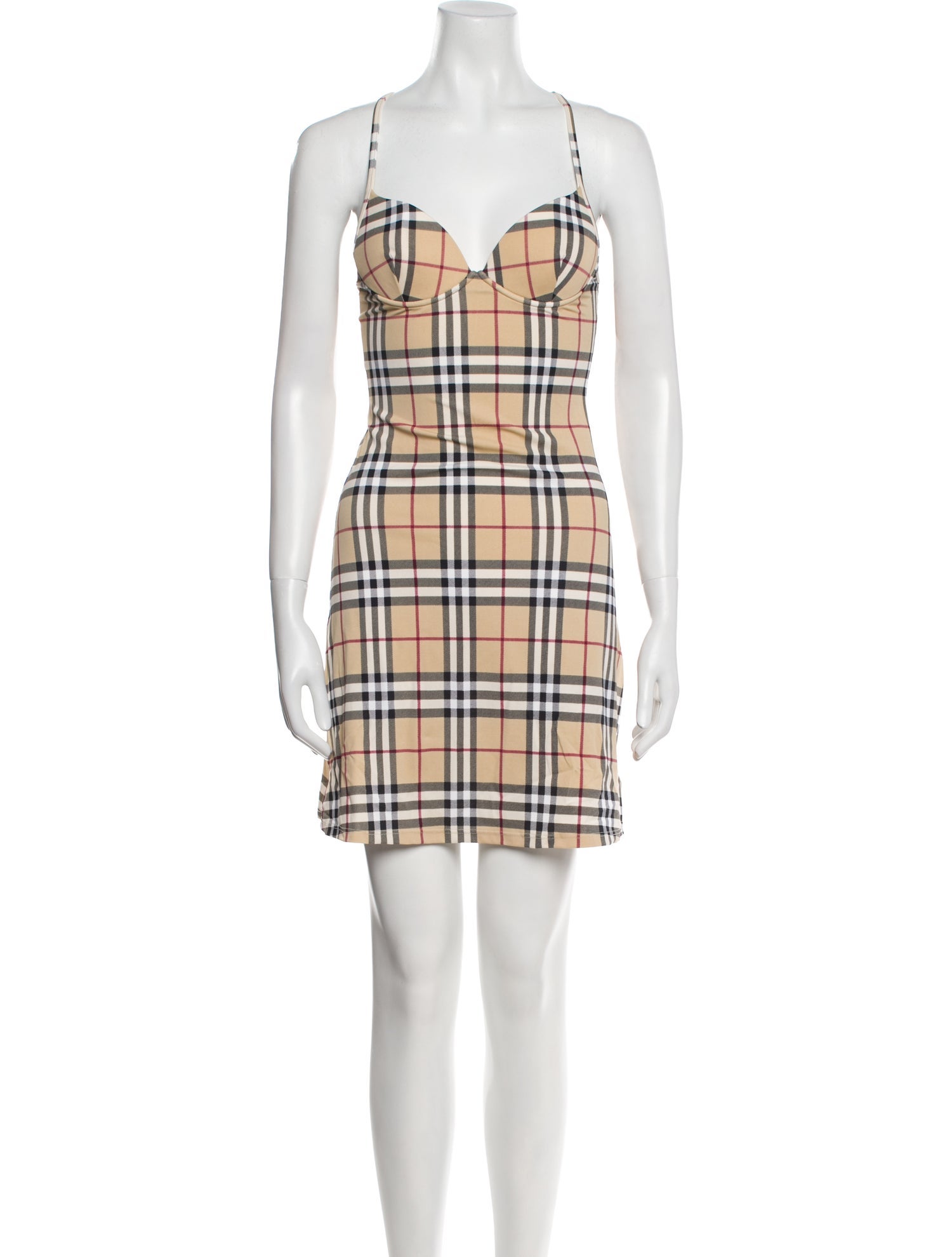 Burberry London Plaid Print Mini Dress