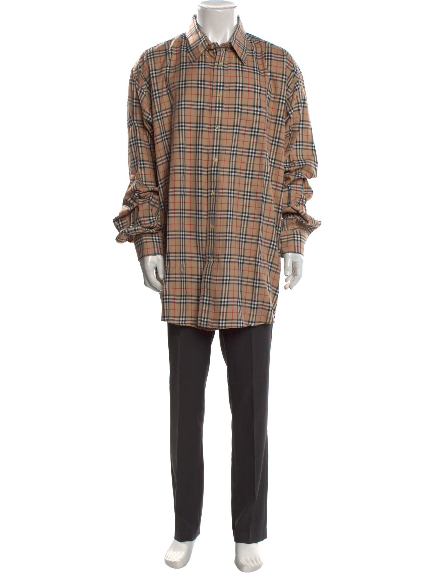 Burberry London House Check Pattern Long Sleeve Shirt