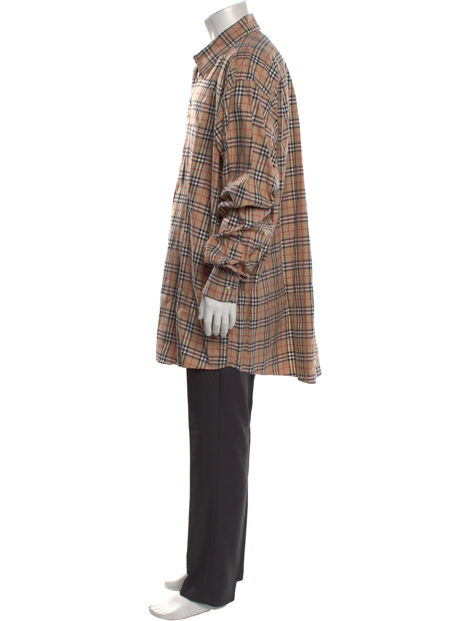 Burberry London House Check Pattern Long Sleeve Shirt