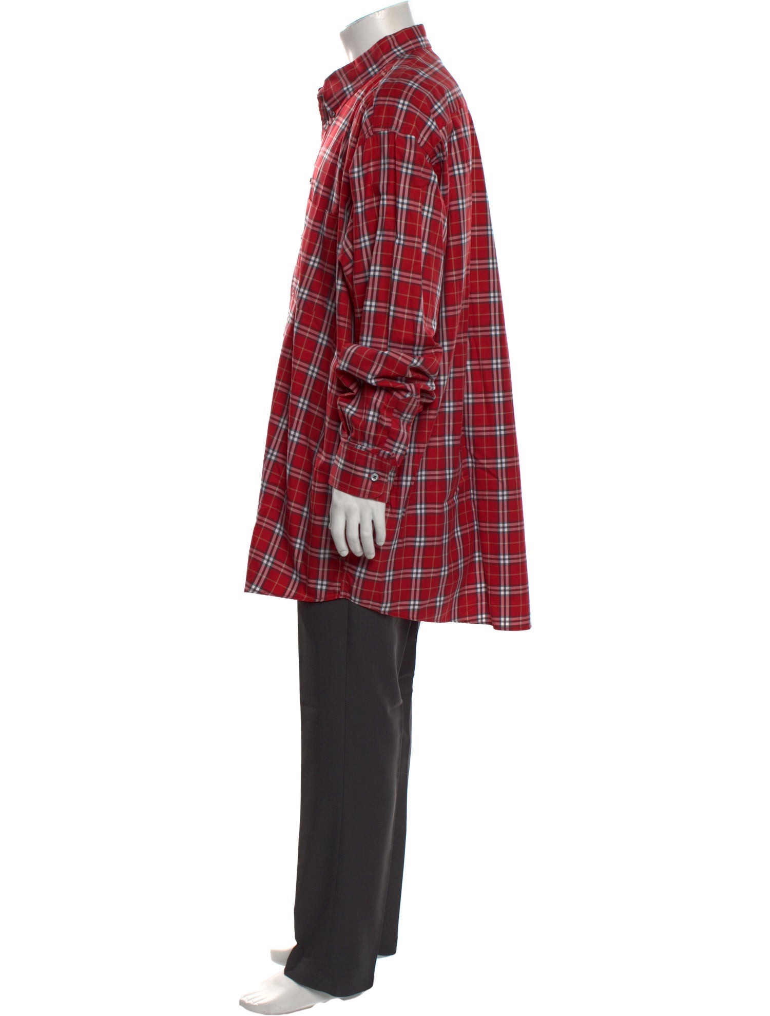 Burberry London Plaid Print Long Sleeve Shirt