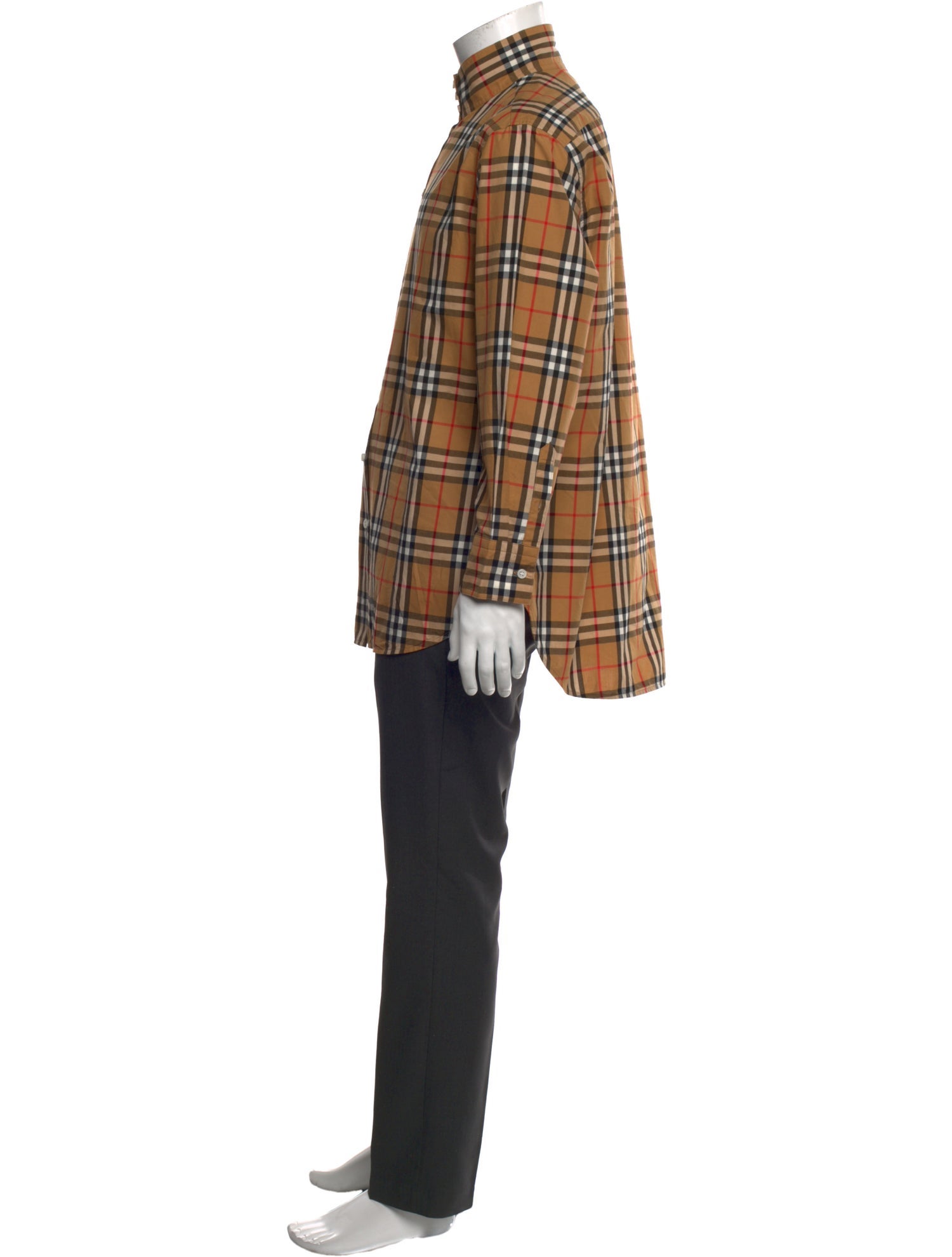 Burberry London House Check Pattern Long Sleeve Shirt