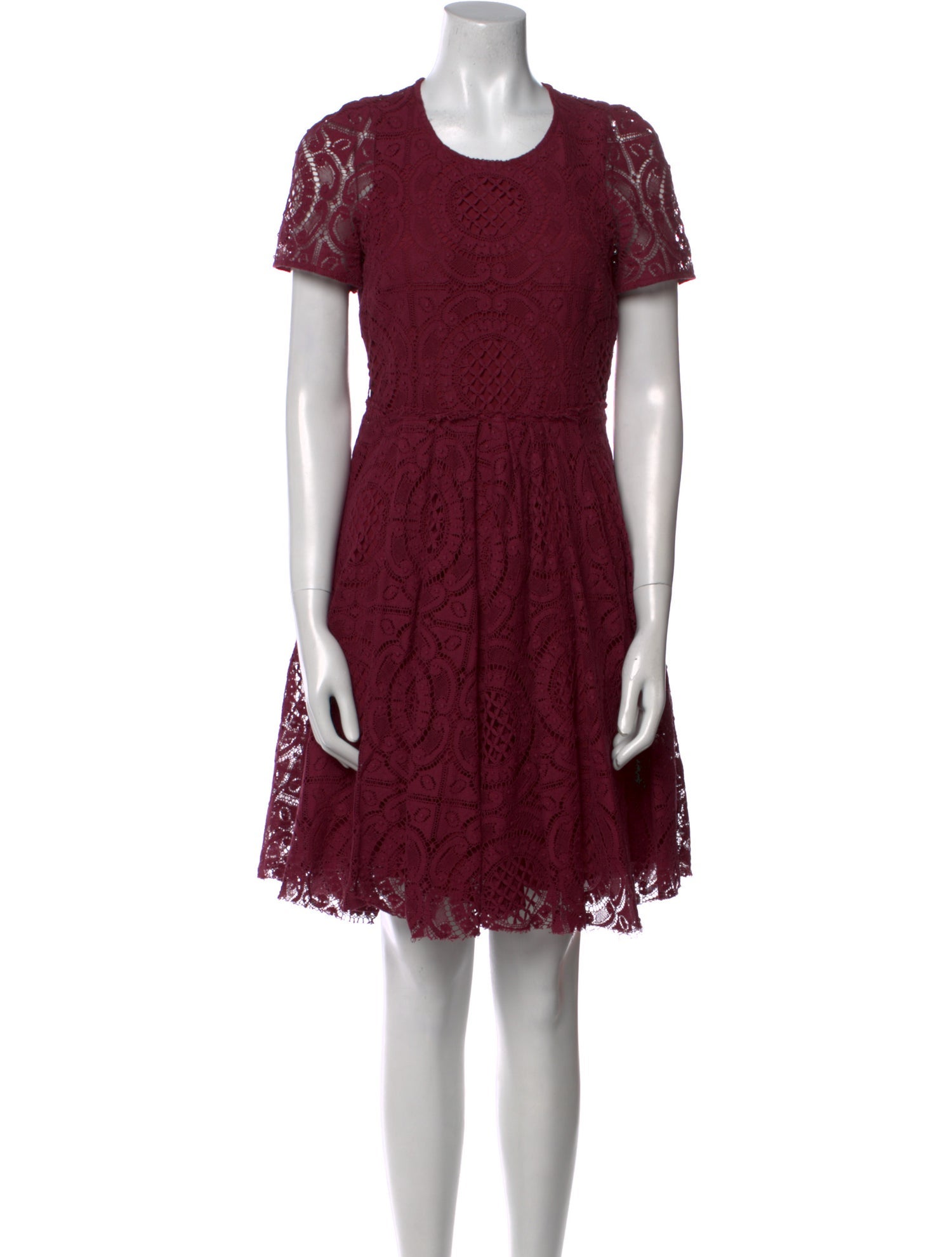 Burberry London Lace Pattern Knee-Length Dress