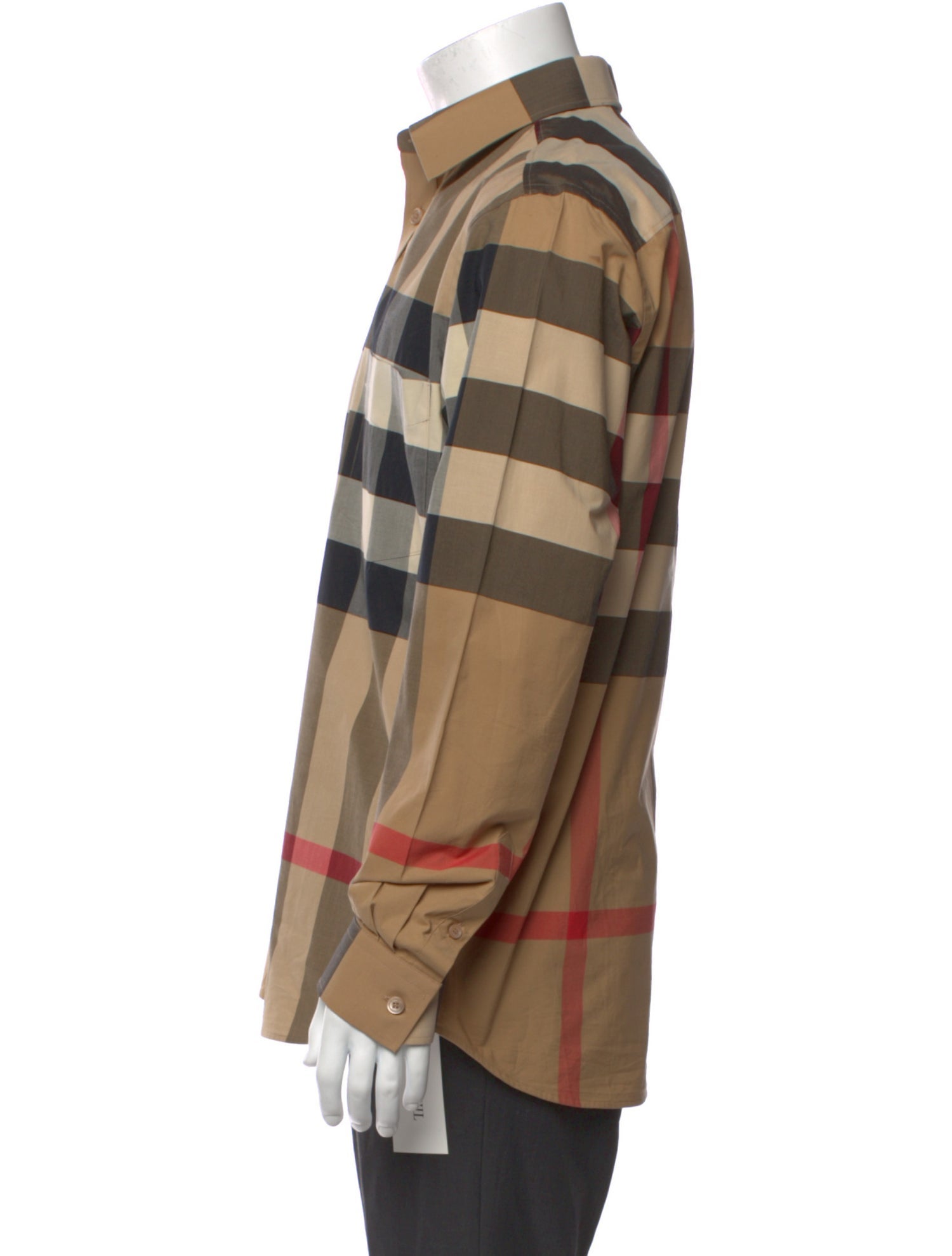 Burberry London Exploded Check Pattern Long Sleeve Shirt