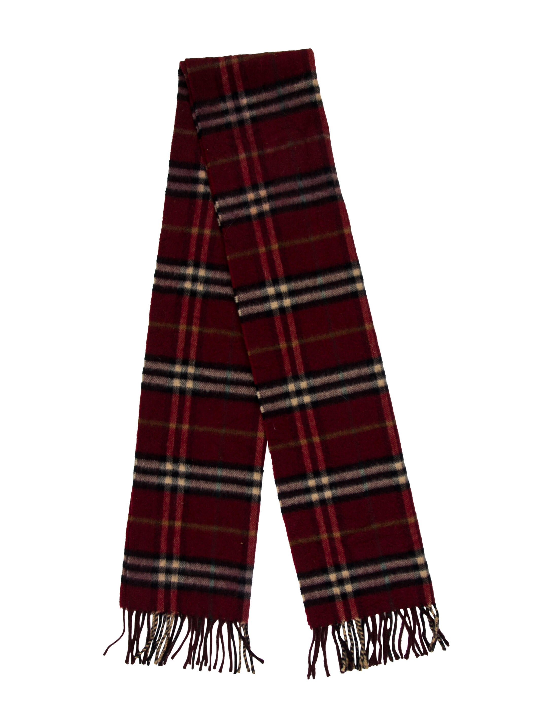 Burberry London Cashmere Plaid Print Scarf