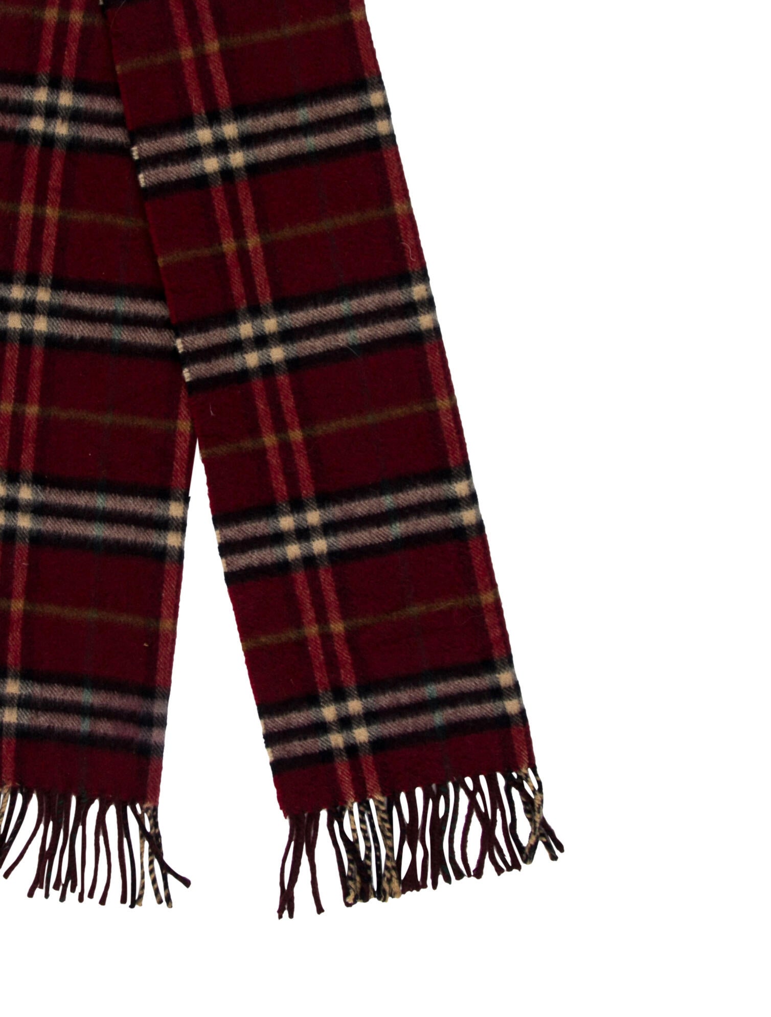 Burberry London Cashmere Plaid Print Scarf