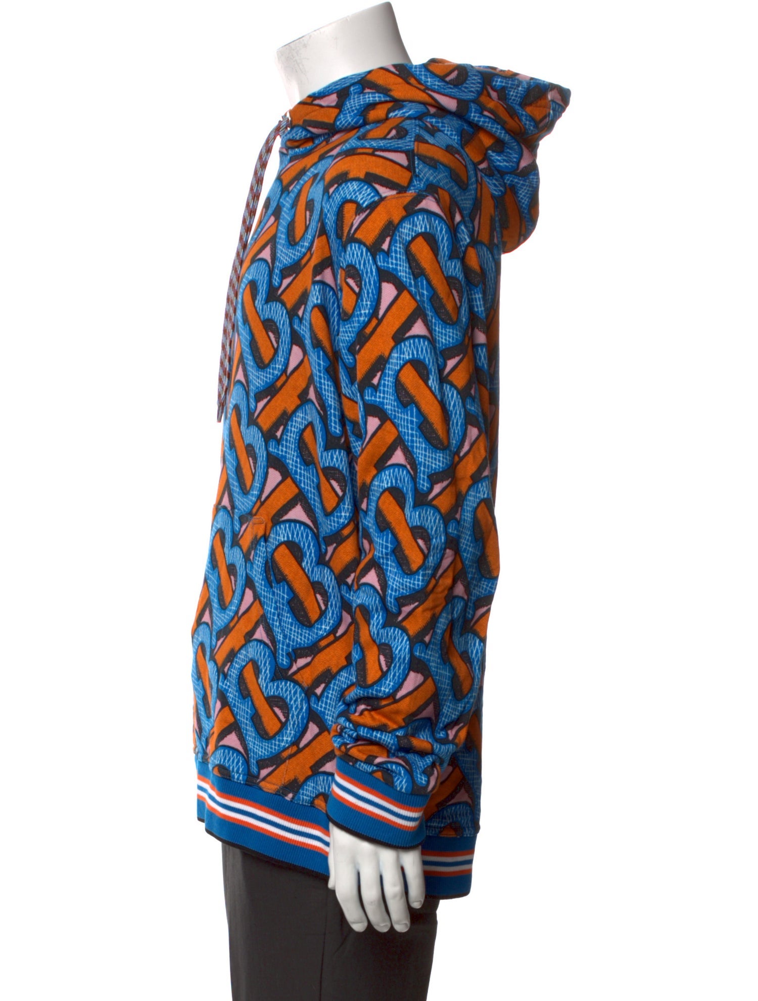 Burberry London Striped Crew Neck Hoodie