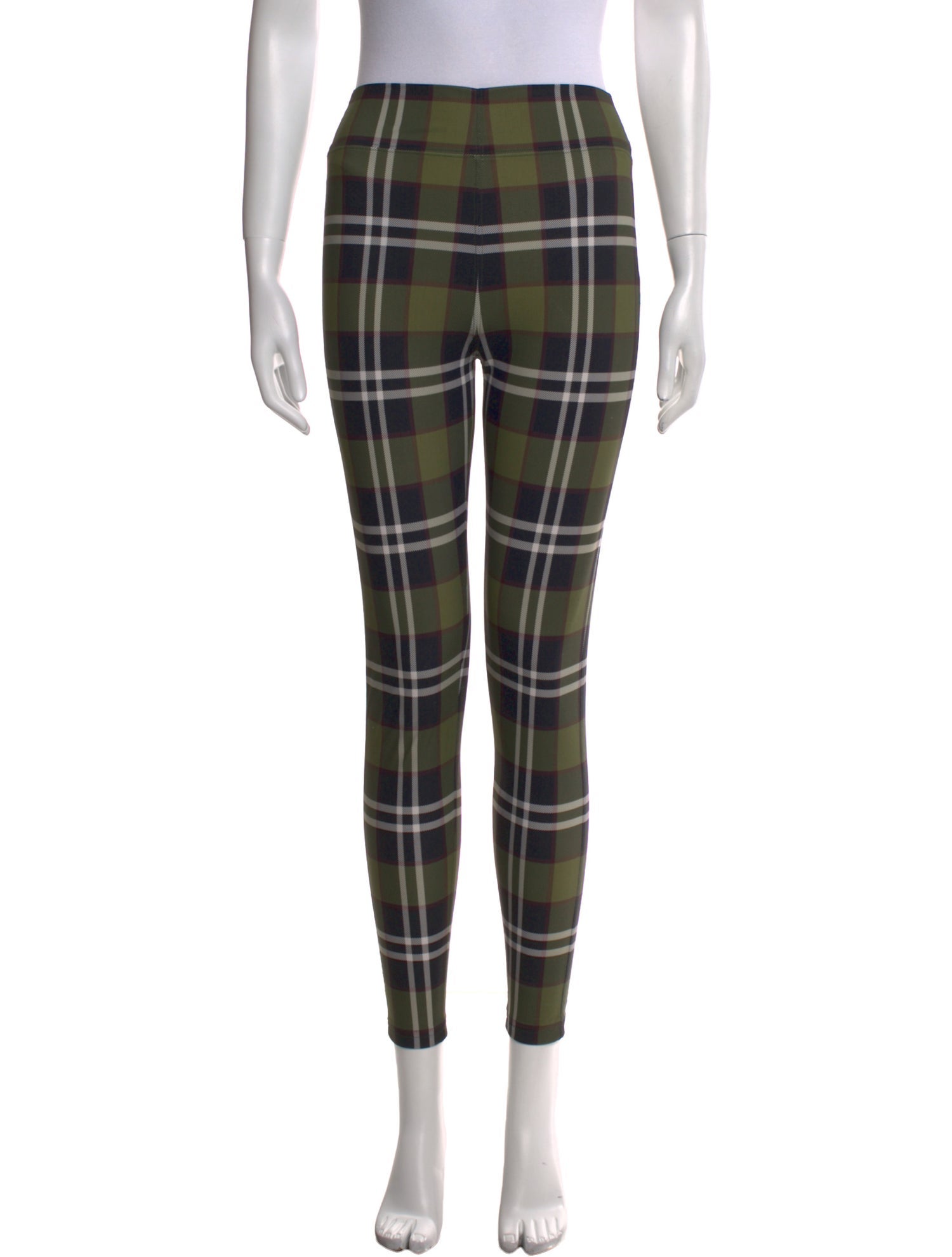 Burberry London Plaid Print Skinny Leg Pants