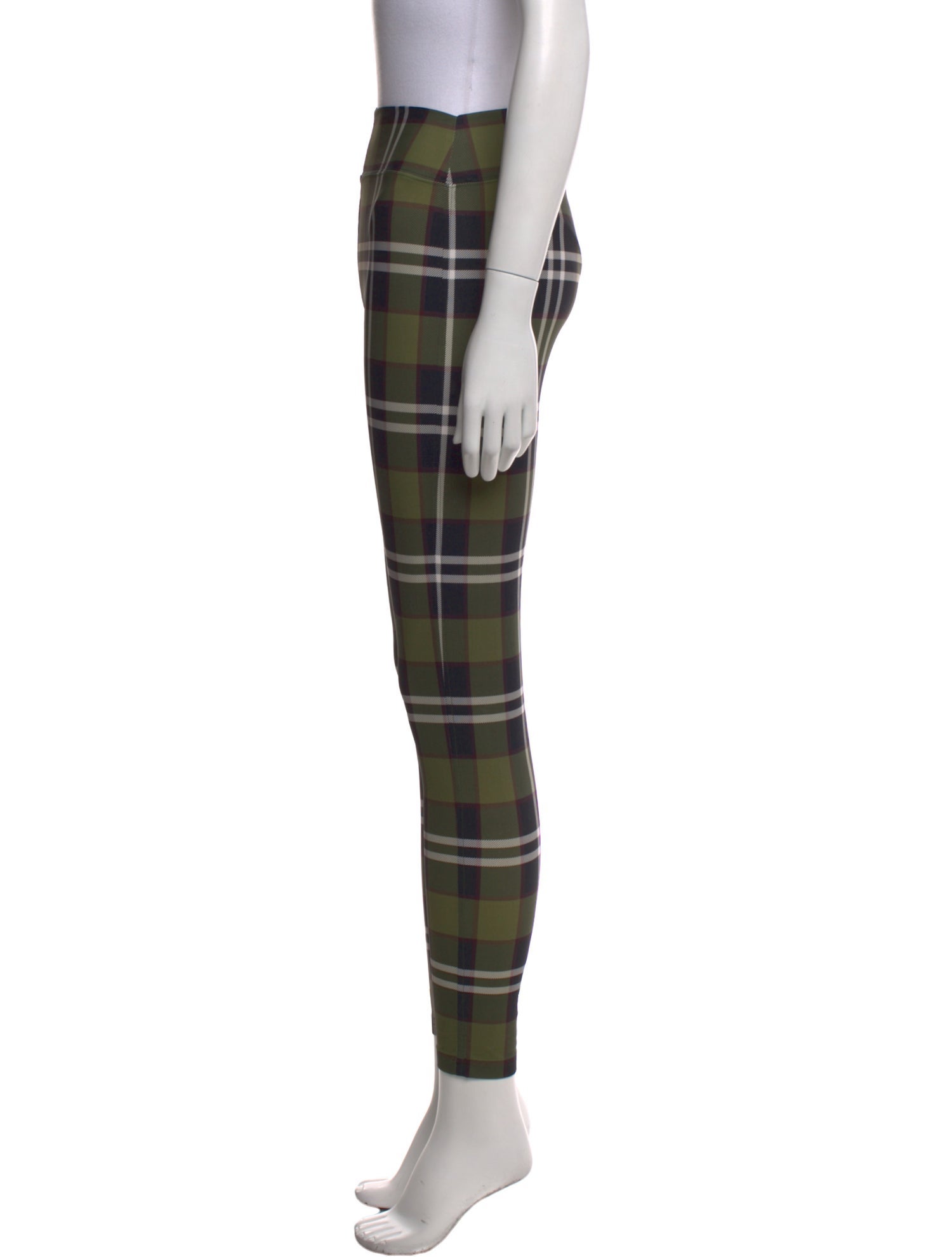 Burberry London Plaid Print Skinny Leg Pants