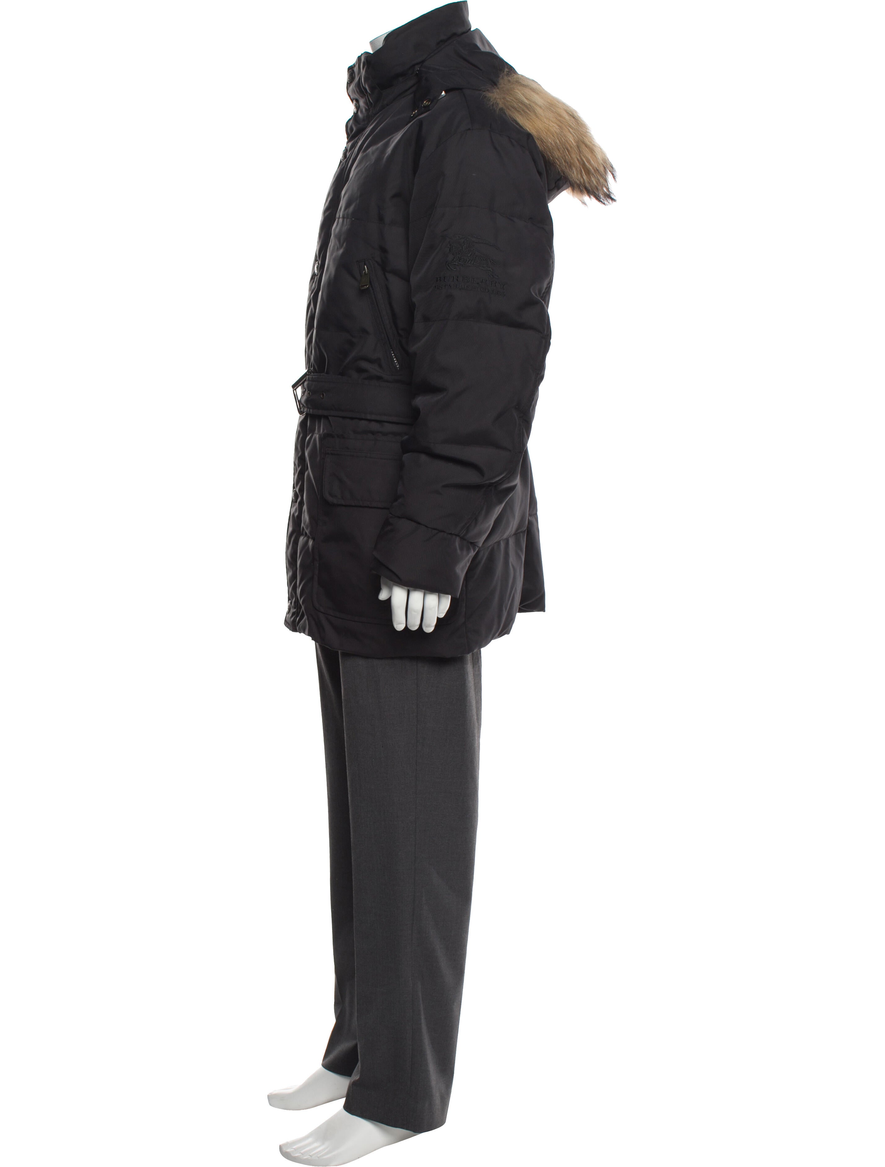 Burberry London Smoked Check Pattern Parka