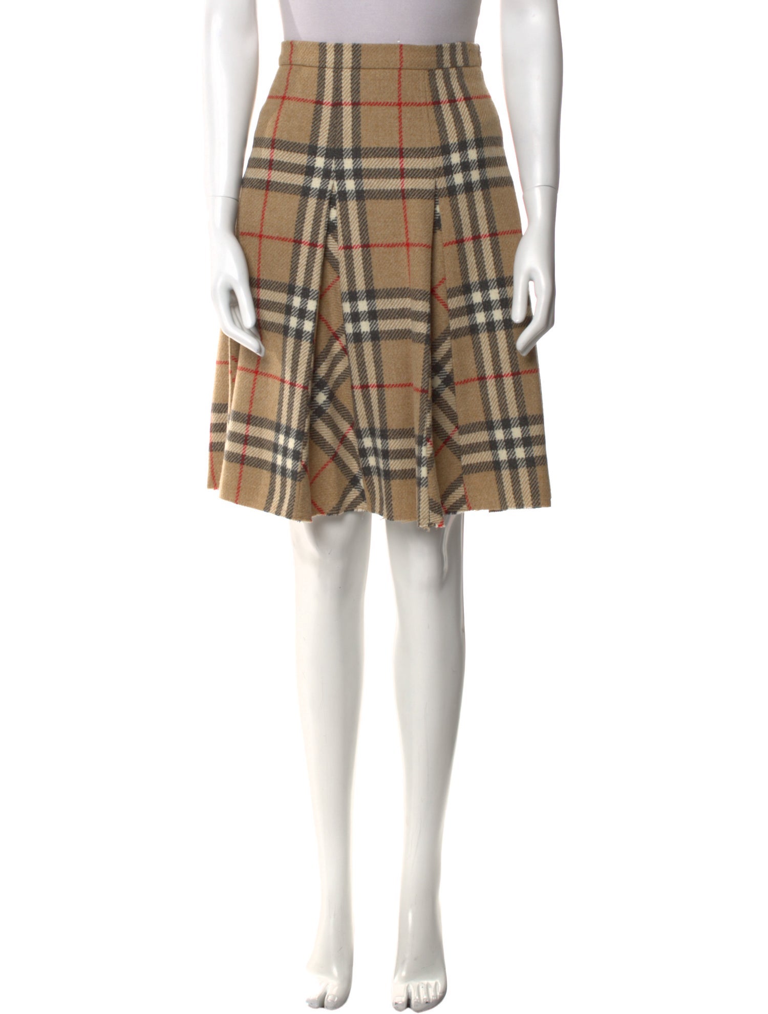Burberry London Wool Knee-Length Skirt