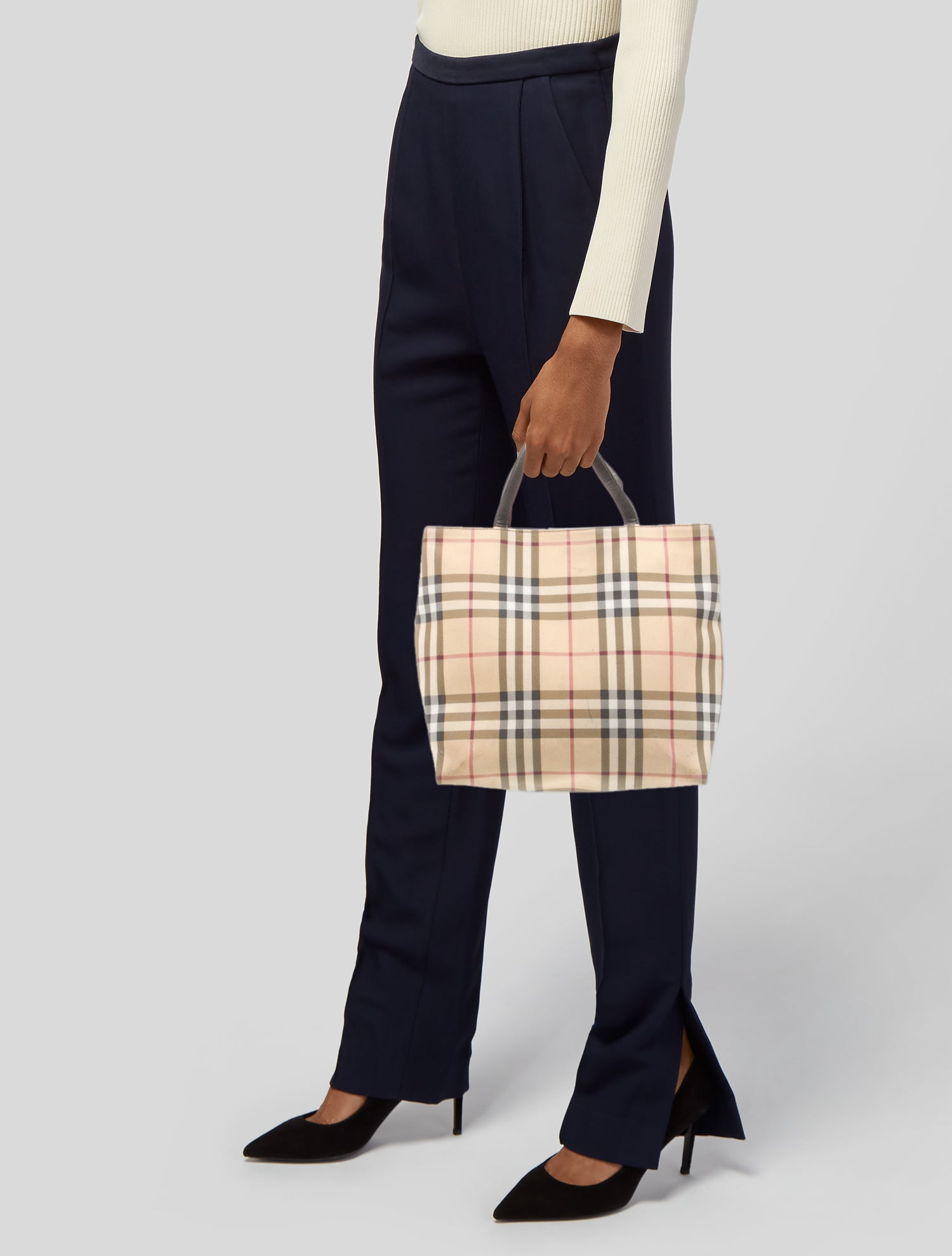 Burberry London Nova Check Top Handle Bag