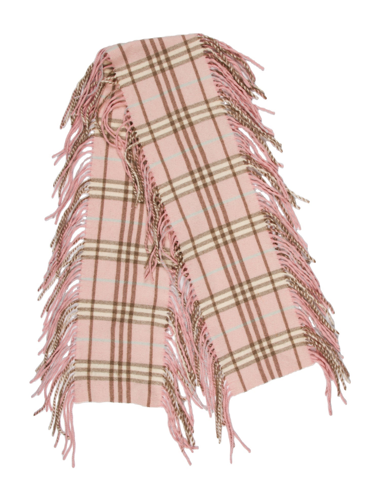 Burberry London Cashmere Plaid Print Scarf