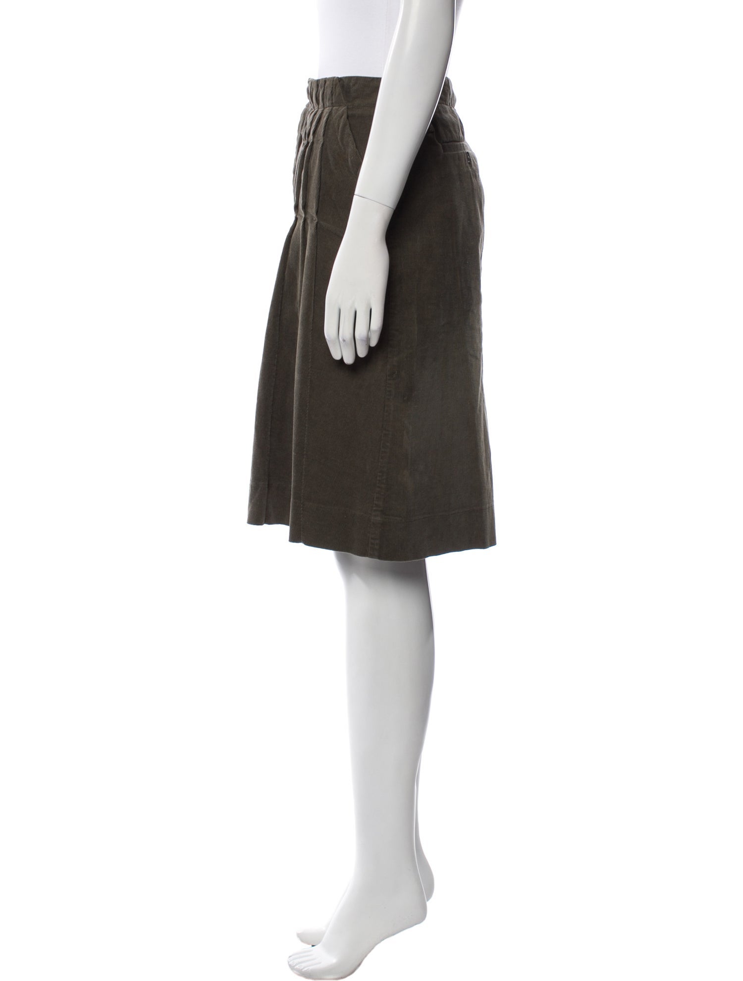 Burberry London Pleated Accents Knee-Length Skirt