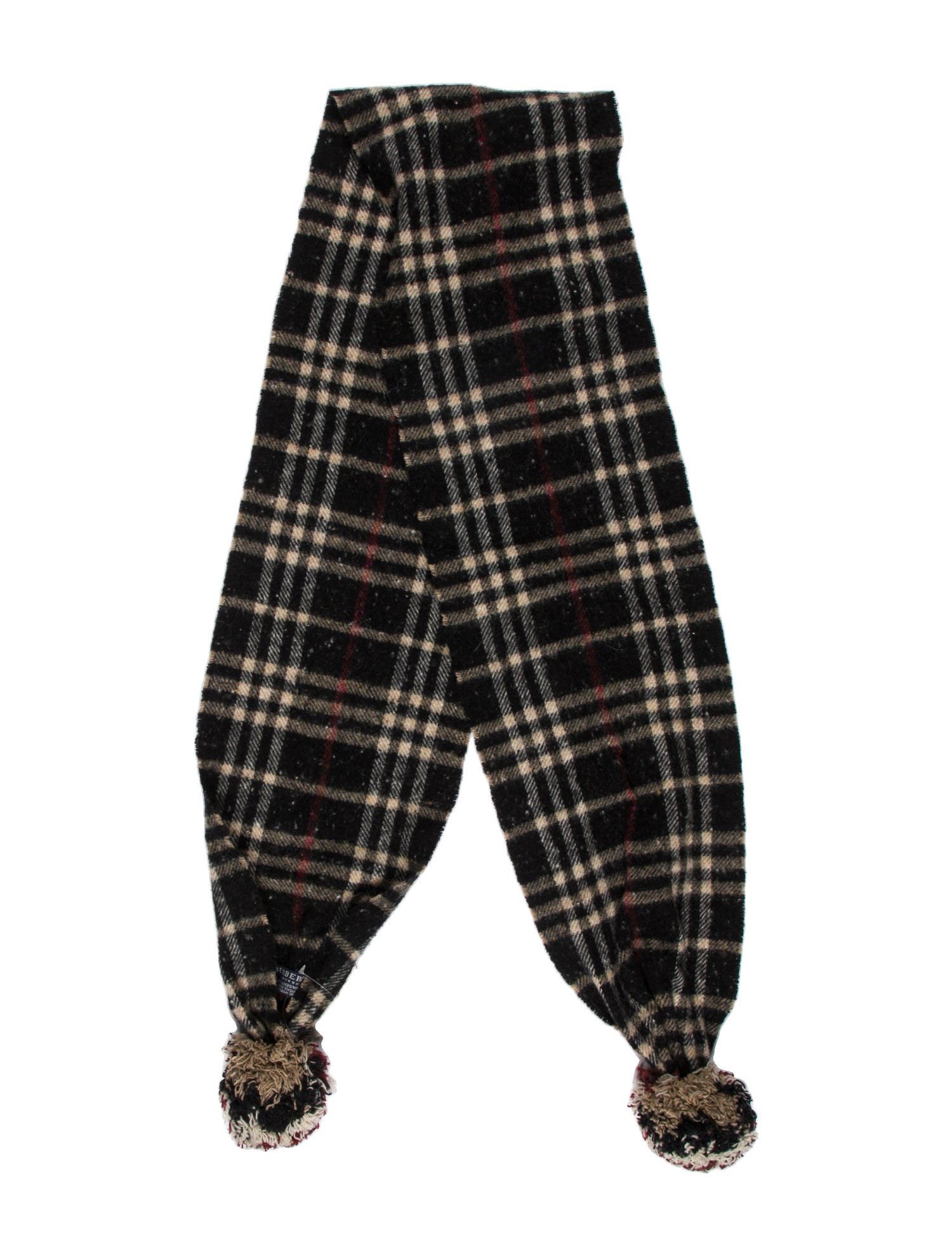 Burberry London Wool Plaid Print Scarf