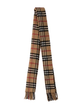 Burberry London Cashmere Nova Check Pattern Scarf