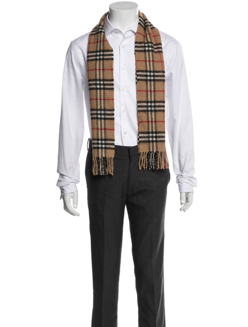 Burberry London Cashmere Nova Check Pattern Scarf