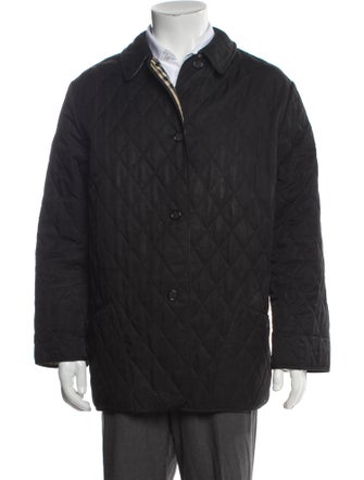 Burberry London Nova Check Pattern Puffer Coat