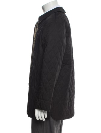 Burberry London Nova Check Pattern Puffer Coat