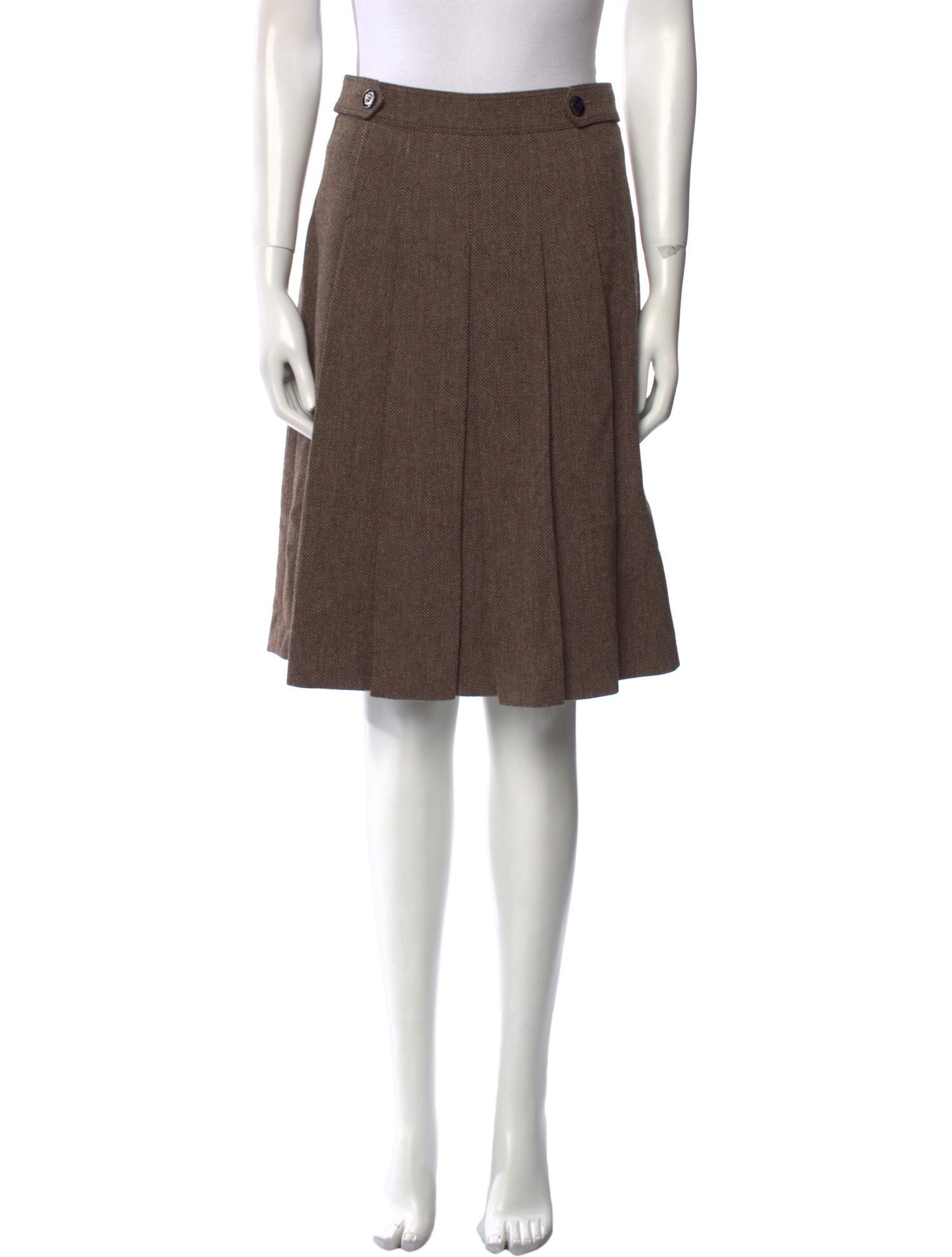 Burberry London Wool Knee-Length Skirt