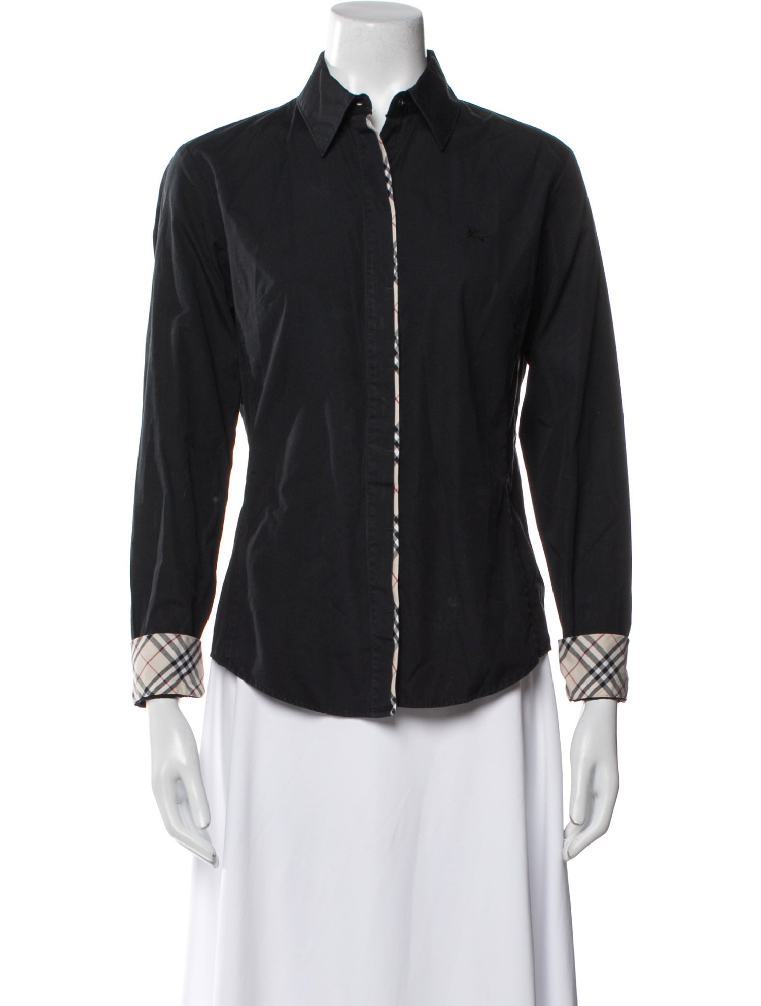 Burberry London Long Sleeve Button-Up Top