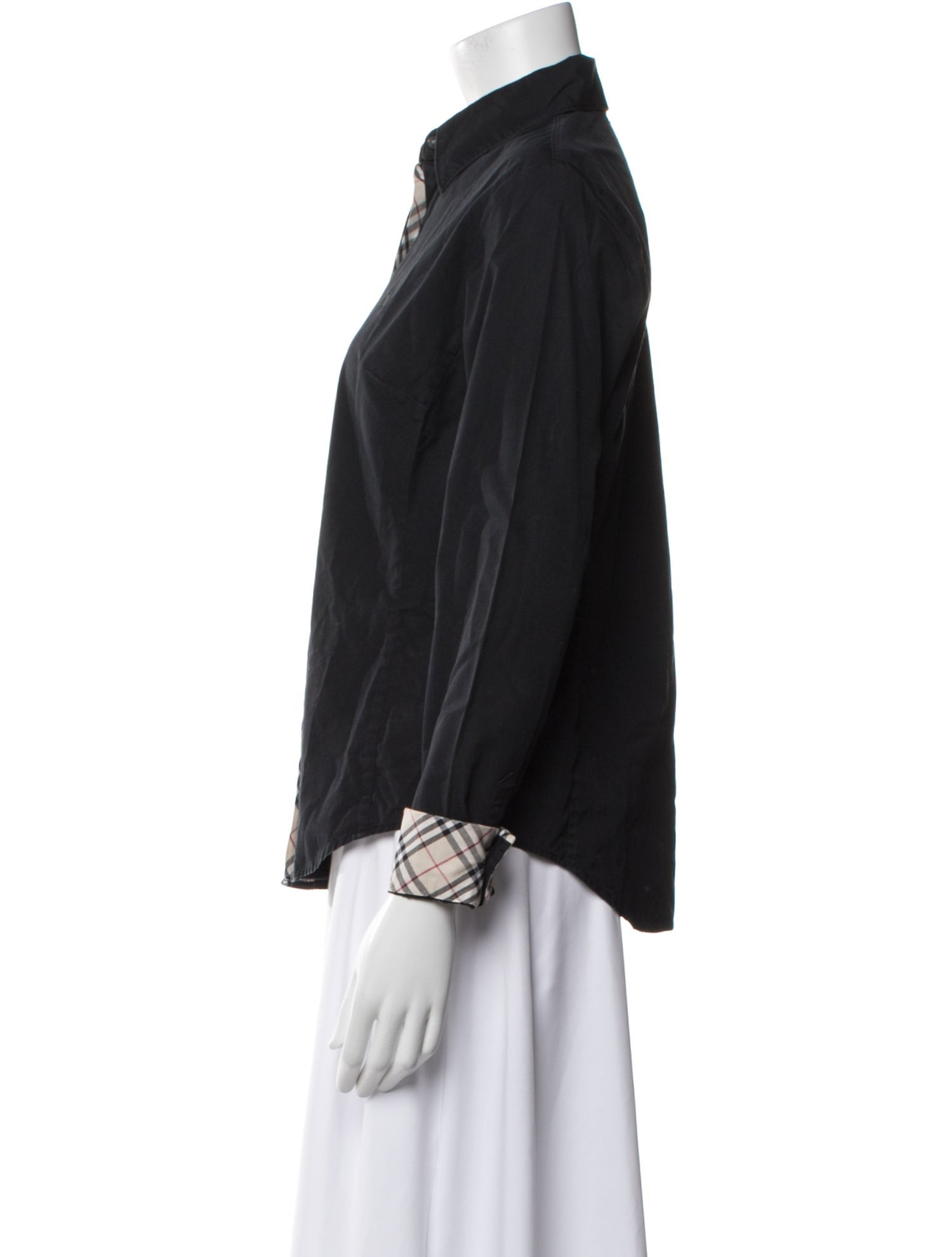 Burberry London Long Sleeve Button-Up Top