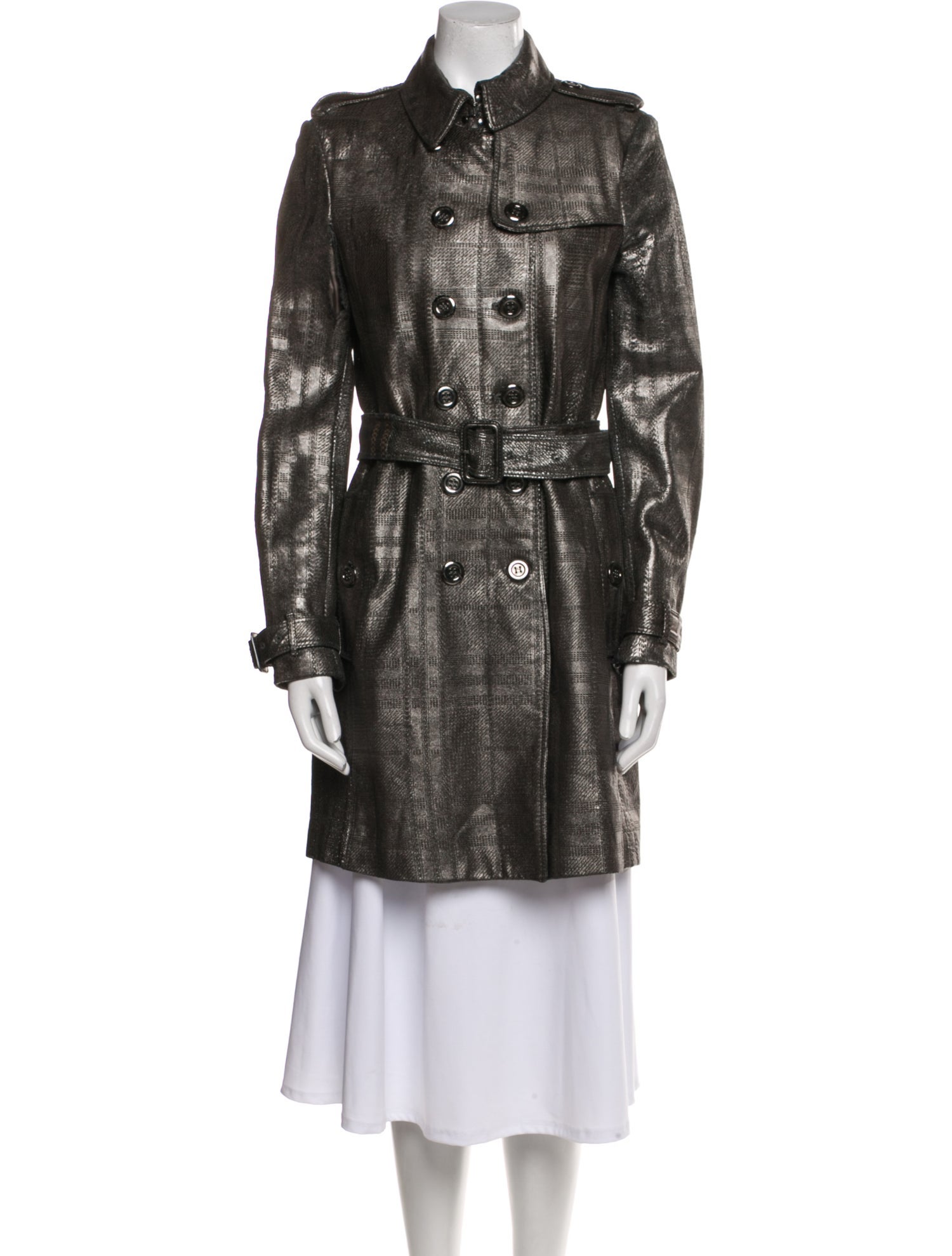 Burberry London Leather Trench Coat