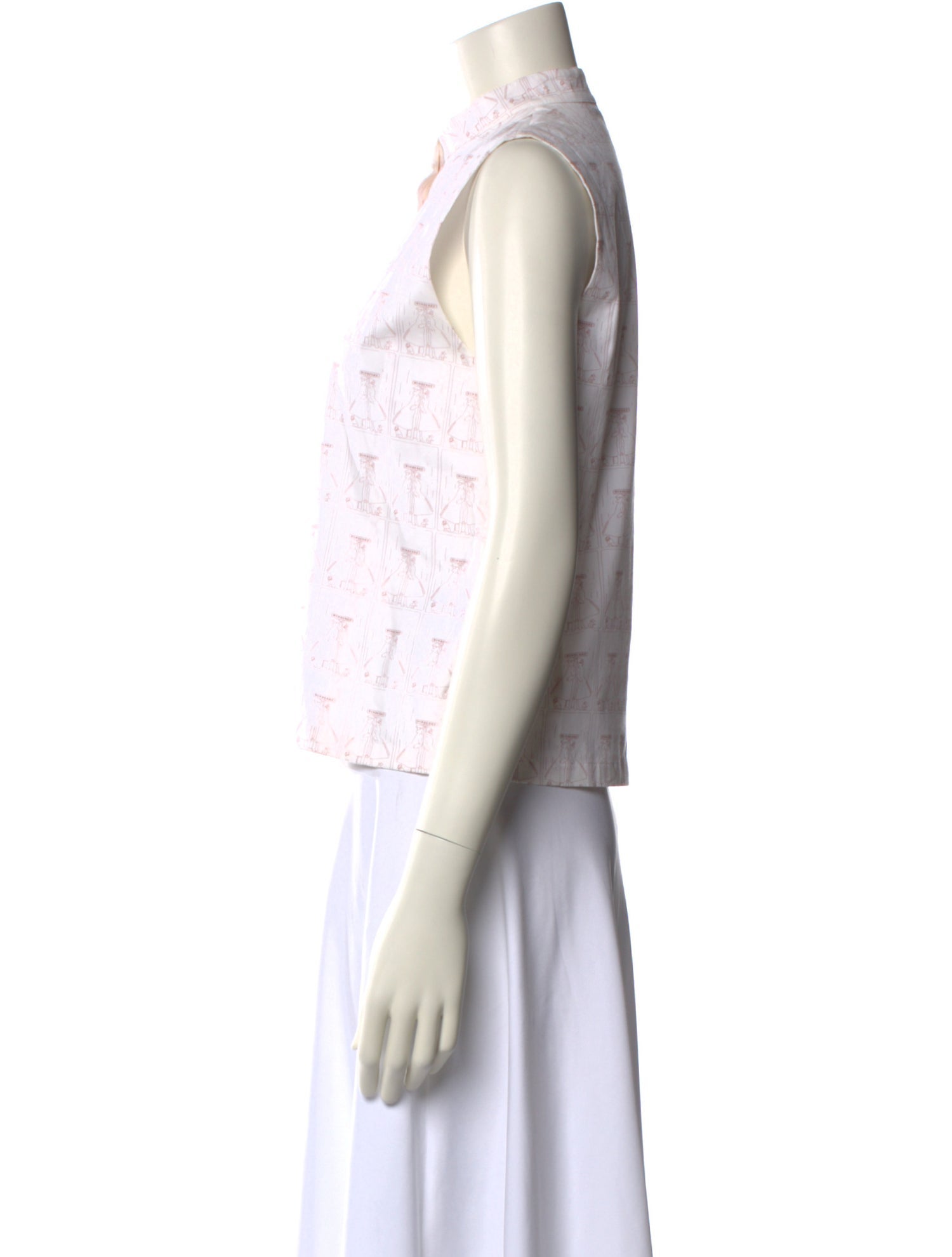 Burberry London Printed Mock Neck Crop Top