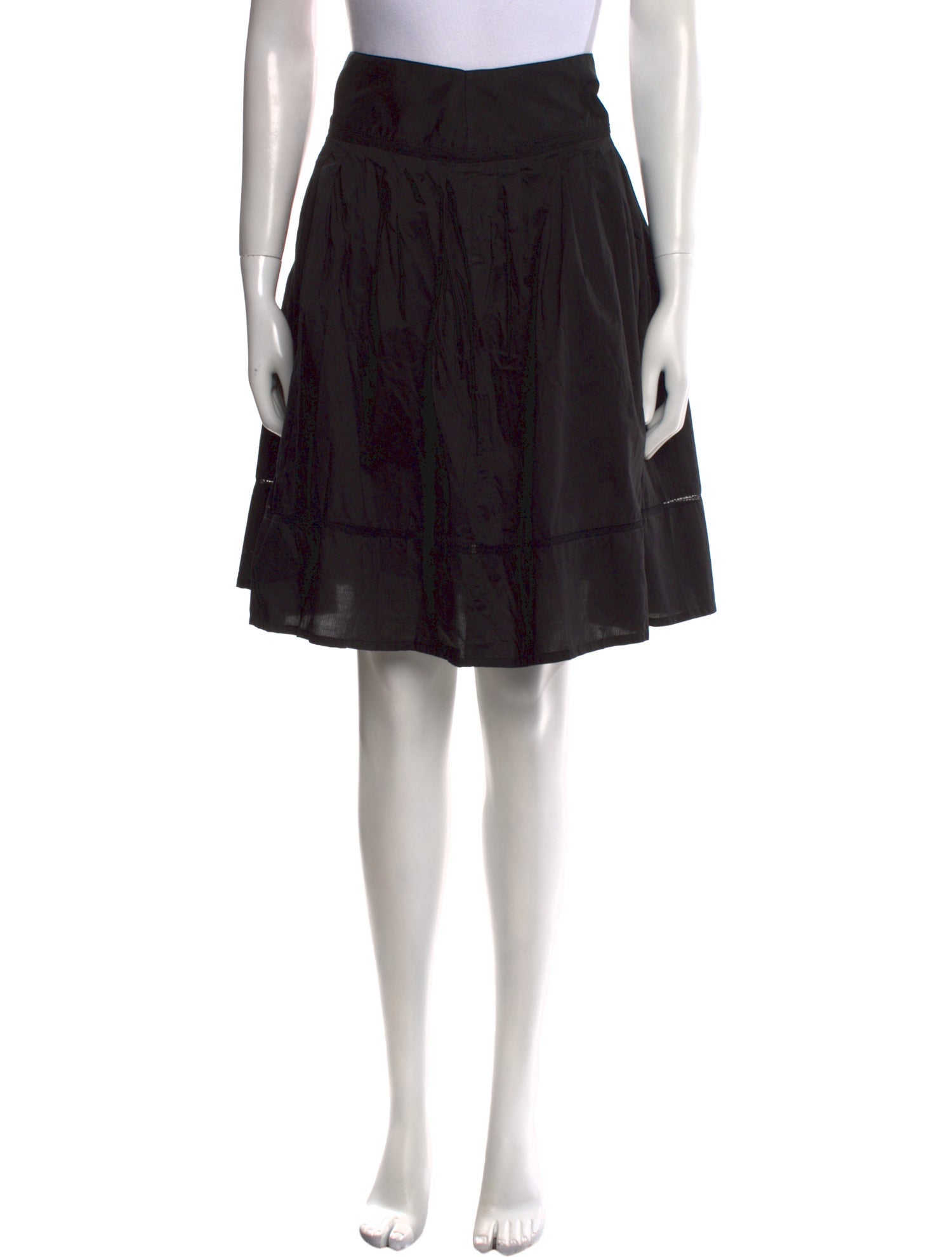 Burberry London Pleated Accents Knee-Length Skirt