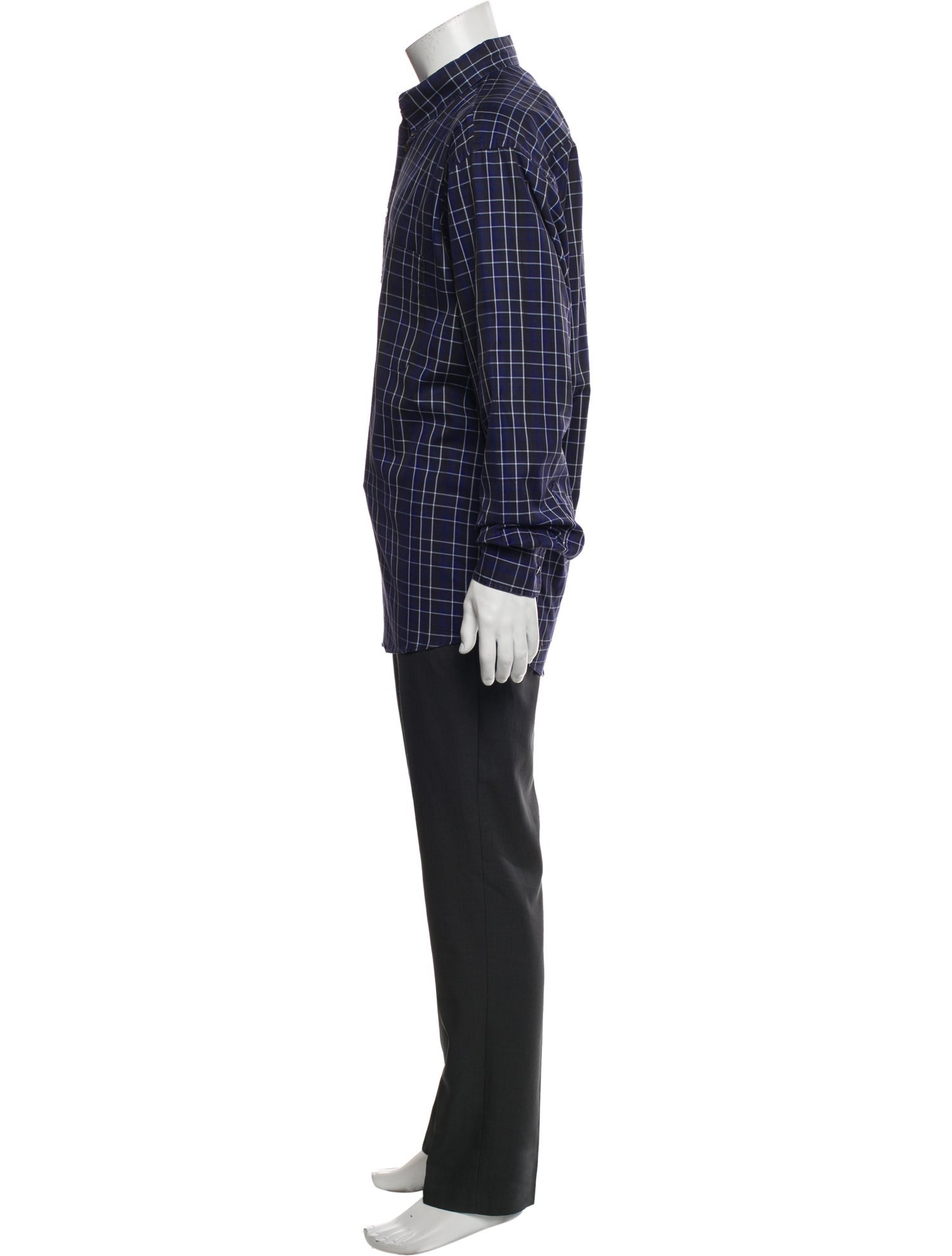 Burberry London Plaid Print Long Sleeve Shirt