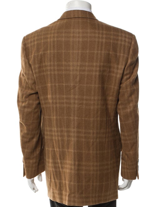 Burberry London Plaid Print Blazer