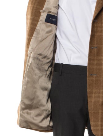 Burberry London Plaid Print Blazer