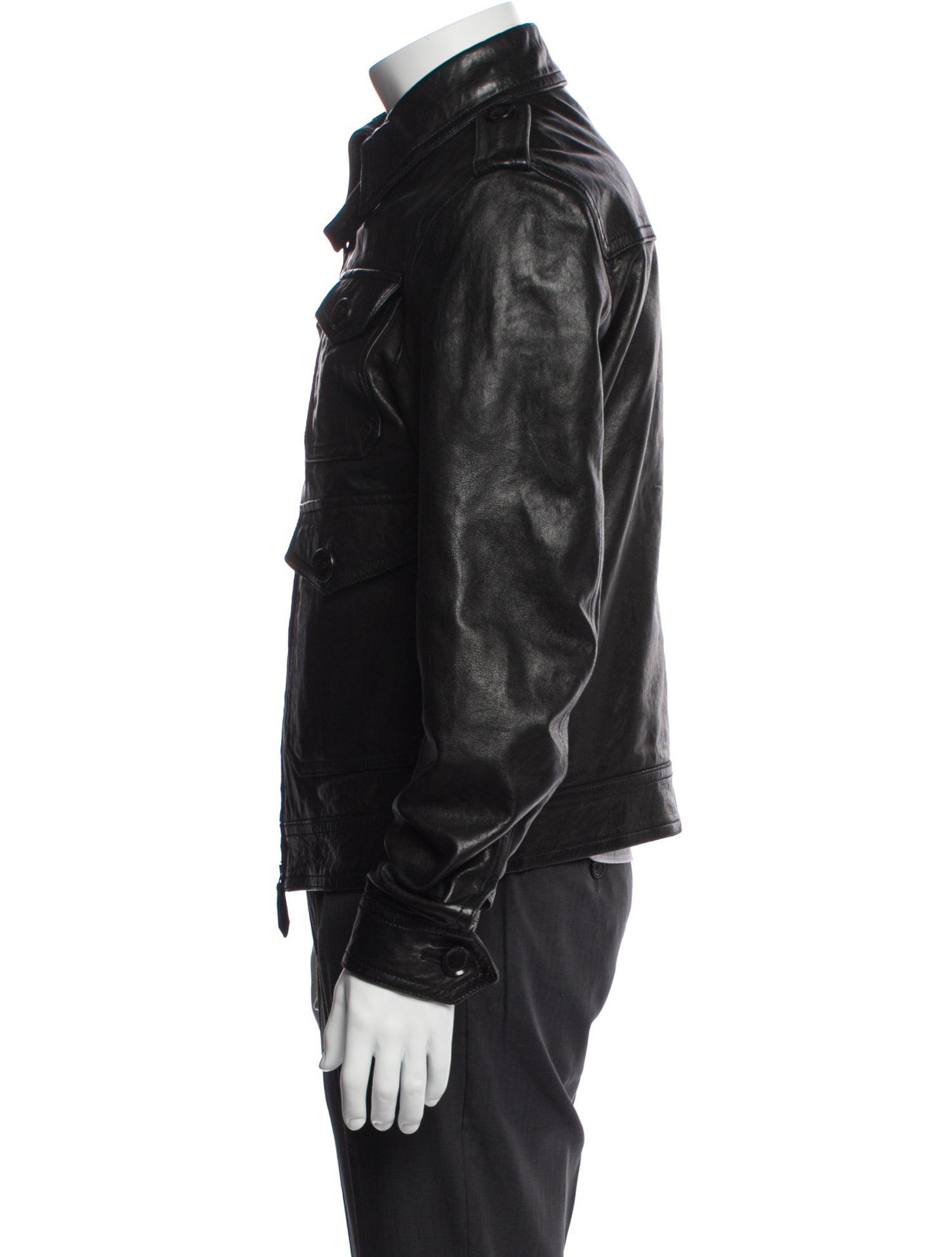 Burberry London Burberry London Mens black leather jacket