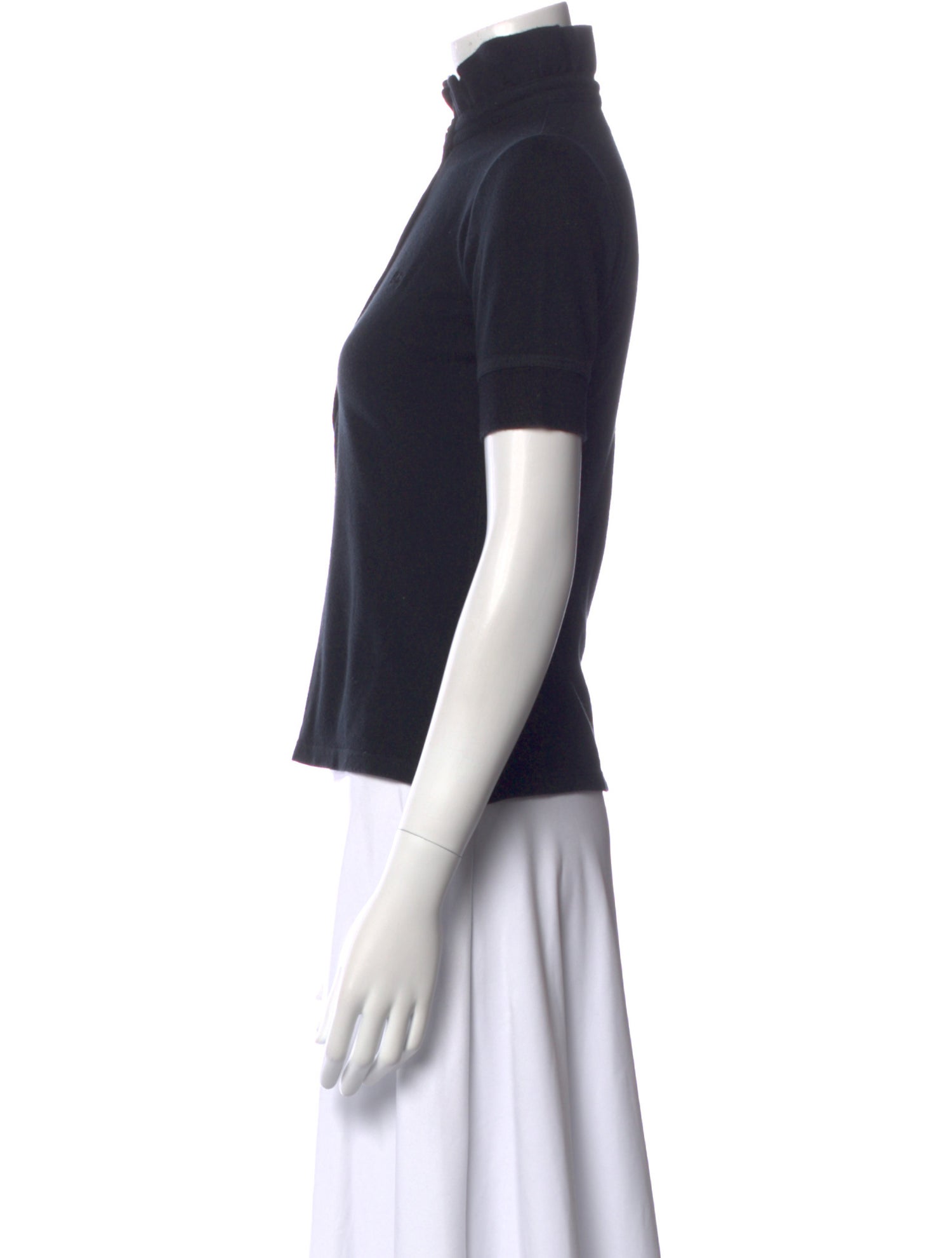 Burberry London Mock Neck Short Sleeve Polo