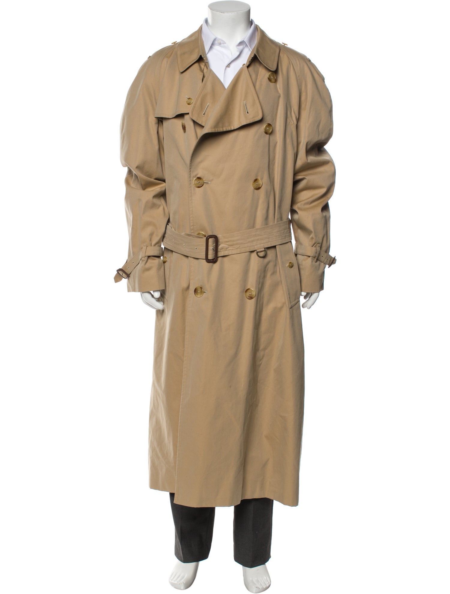 Burberry London Nova Check Pattern Trench Coat