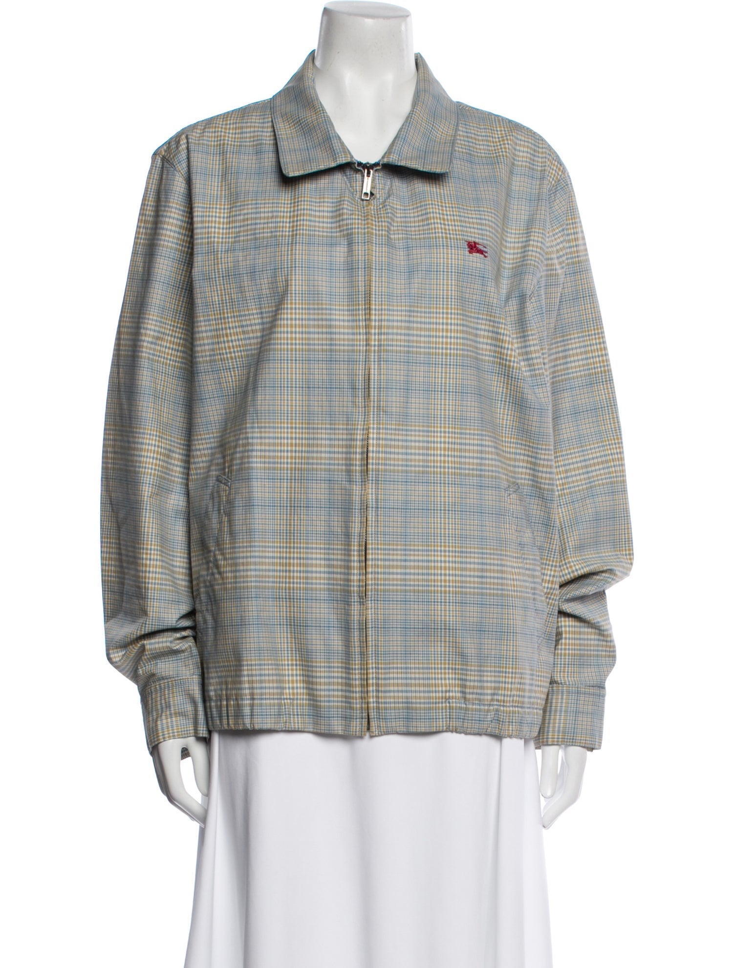 Burberry London Plaid Print Blazer