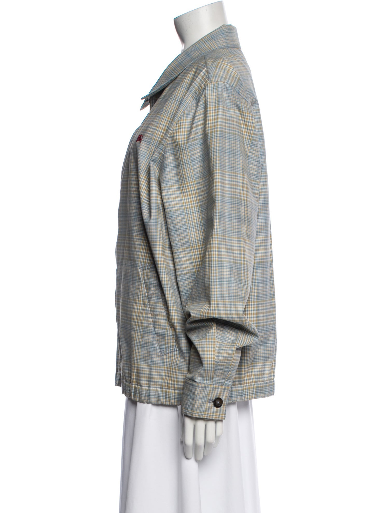 Burberry London Plaid Print Blazer