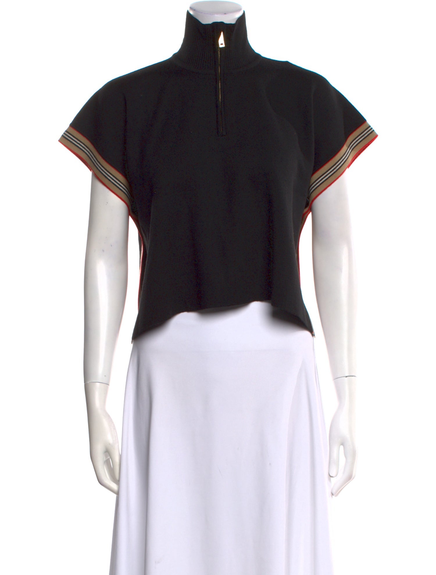 Burberry Girl's Ginny Icon Stripe Knit Cape w/ Tags