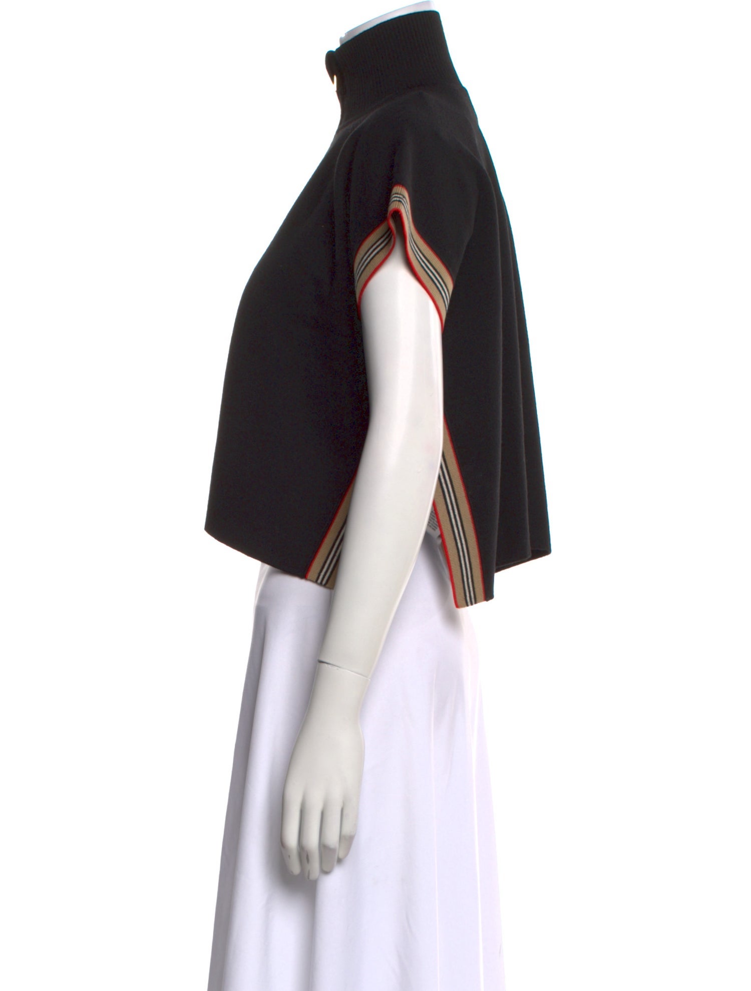 Burberry Girl's Ginny Icon Stripe Knit Cape w/ Tags