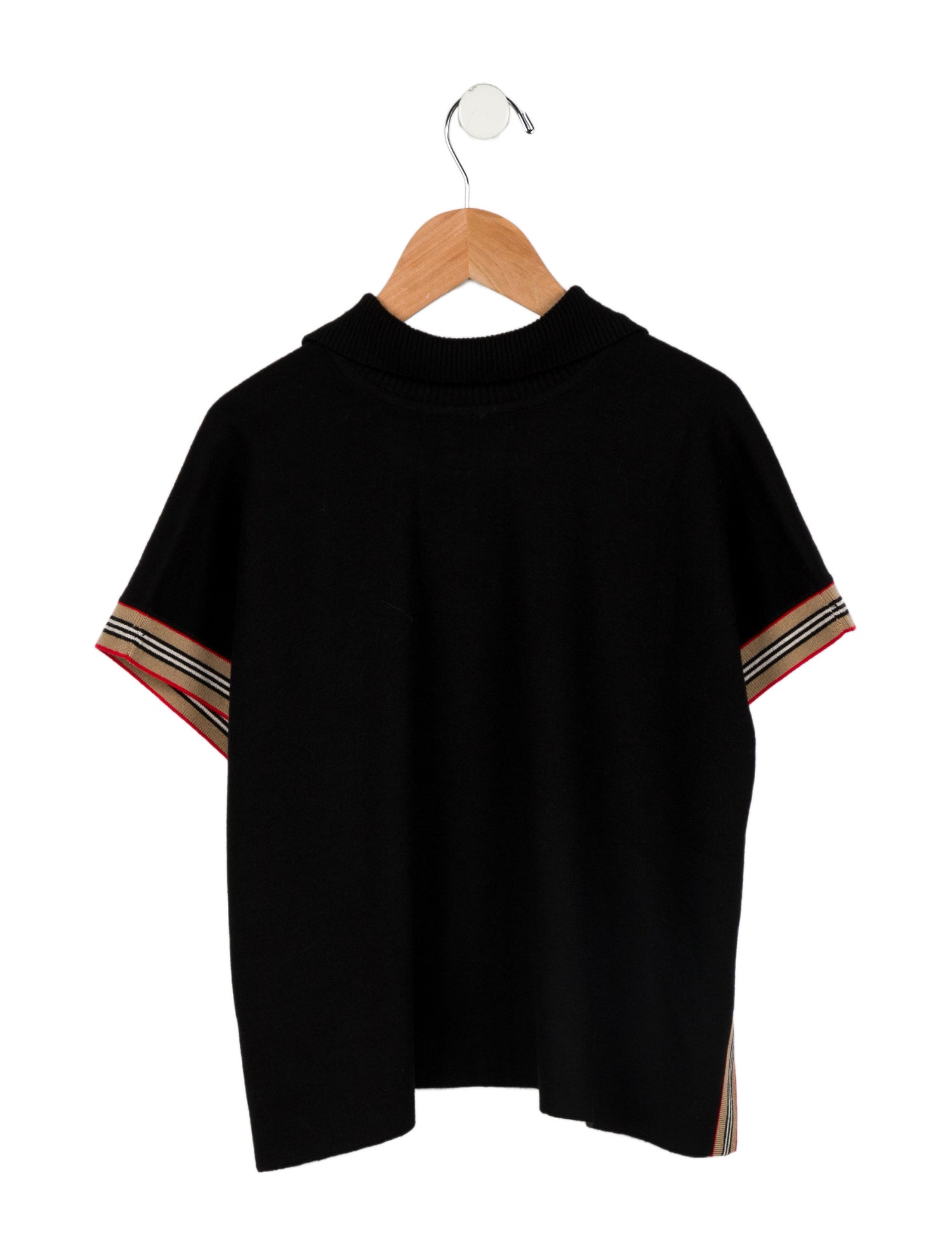 Burberry Girl's Ginny Icon Stripe Knit Cape w/ Tags