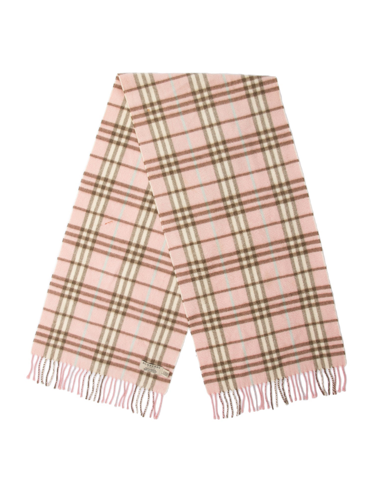 Burberry London Cashmere Nova Check Pattern Scarf