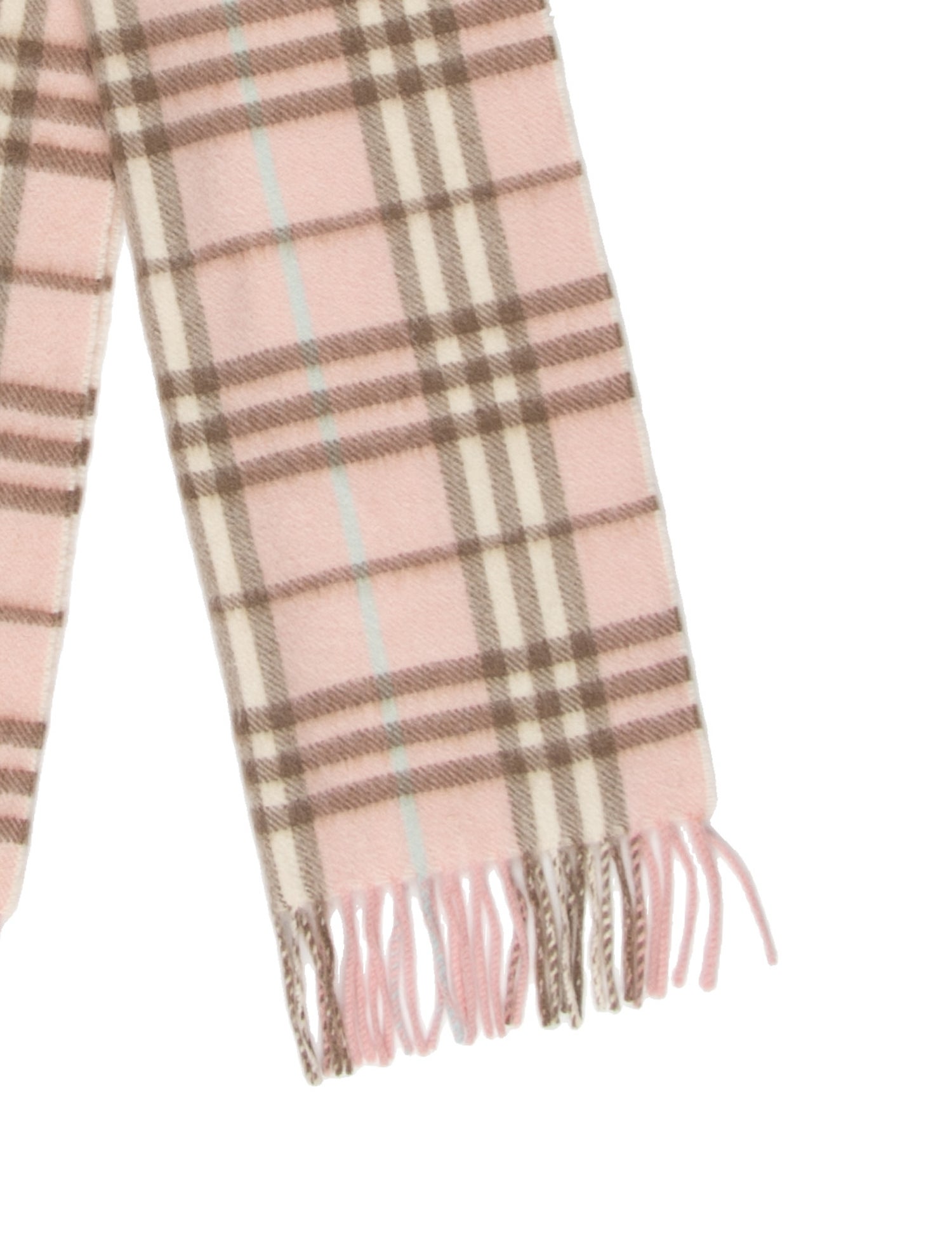 Burberry London Cashmere Plaid Print Scarf