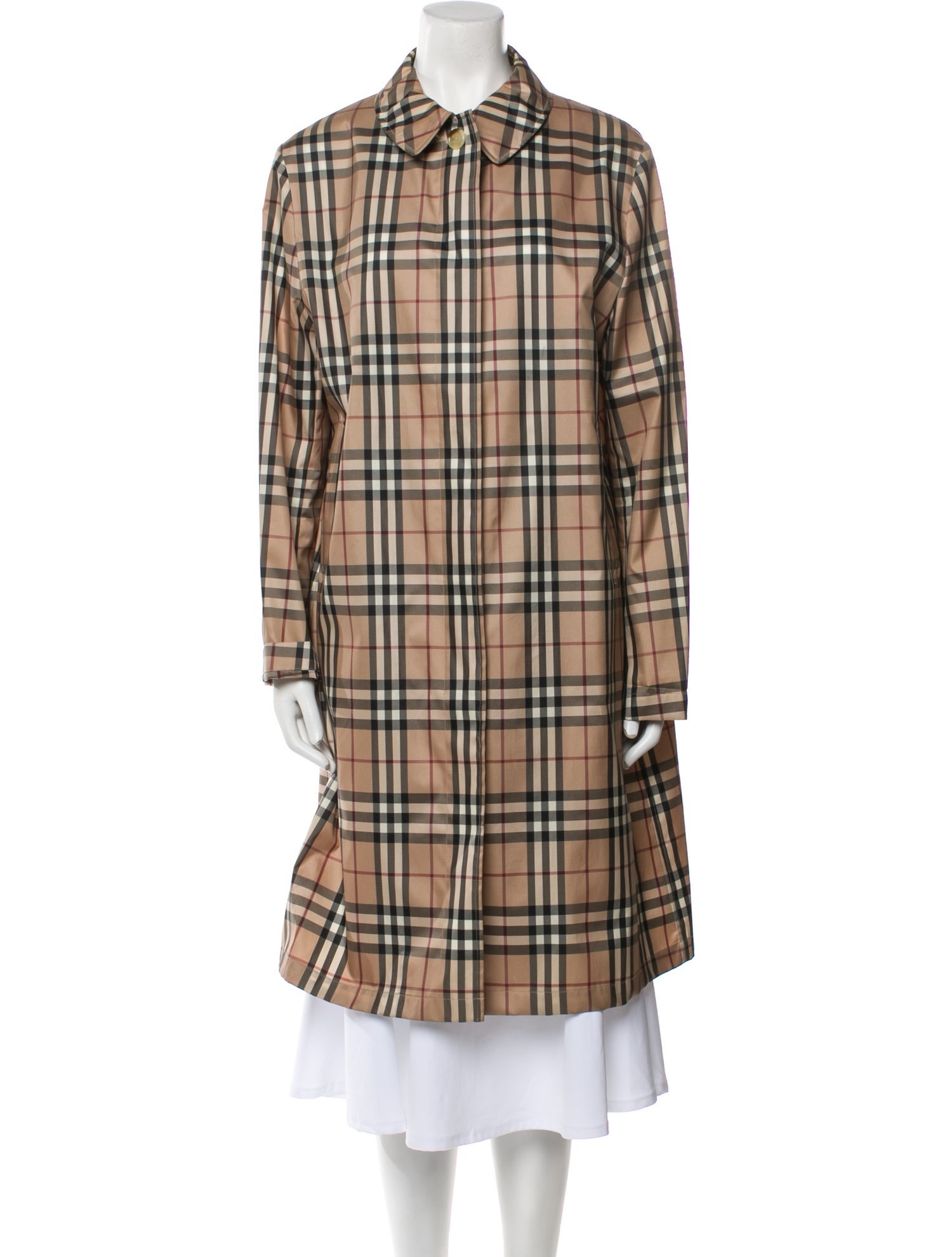 Burberry London Plaid Print Coat